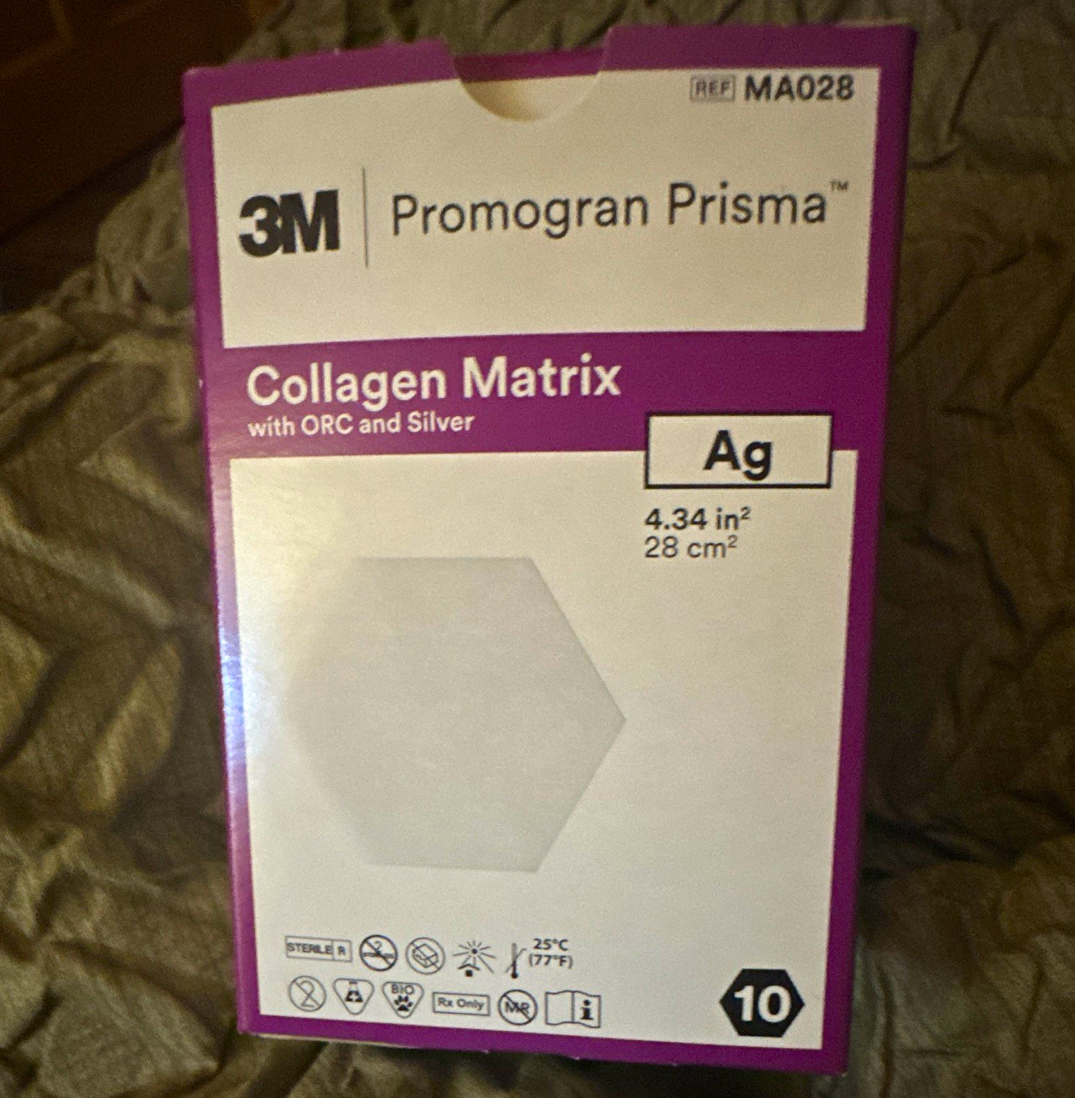 3M Promogran Prisma Collagen Dressing ORC + Silver 4.34 in² exp. 4/30/28 3M Promogran Prisma Collagen Dressing ORC + Silver 4.34 in² exp. 4/30/28