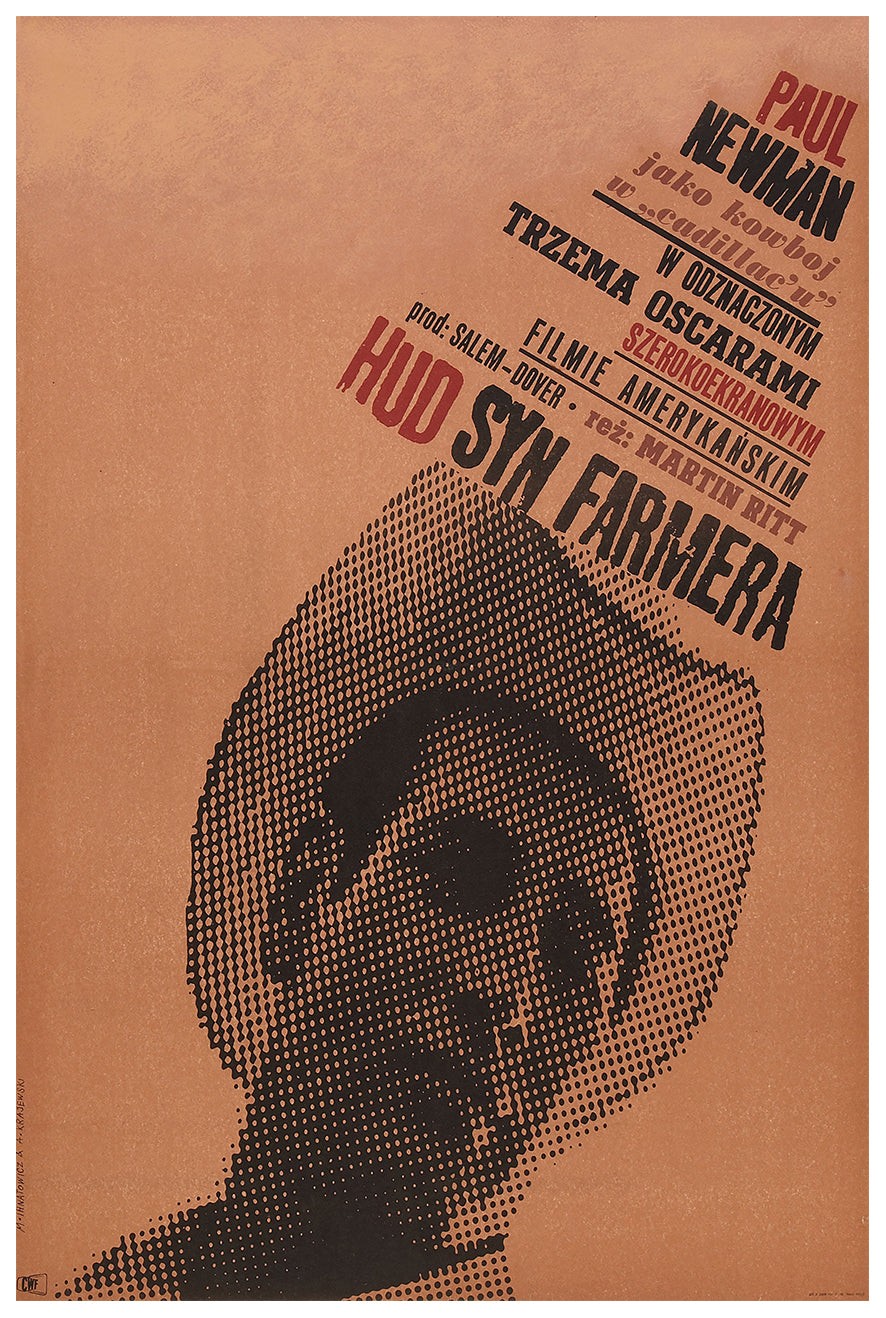 Hud 1963 - Poland - Classic Movie Poster 