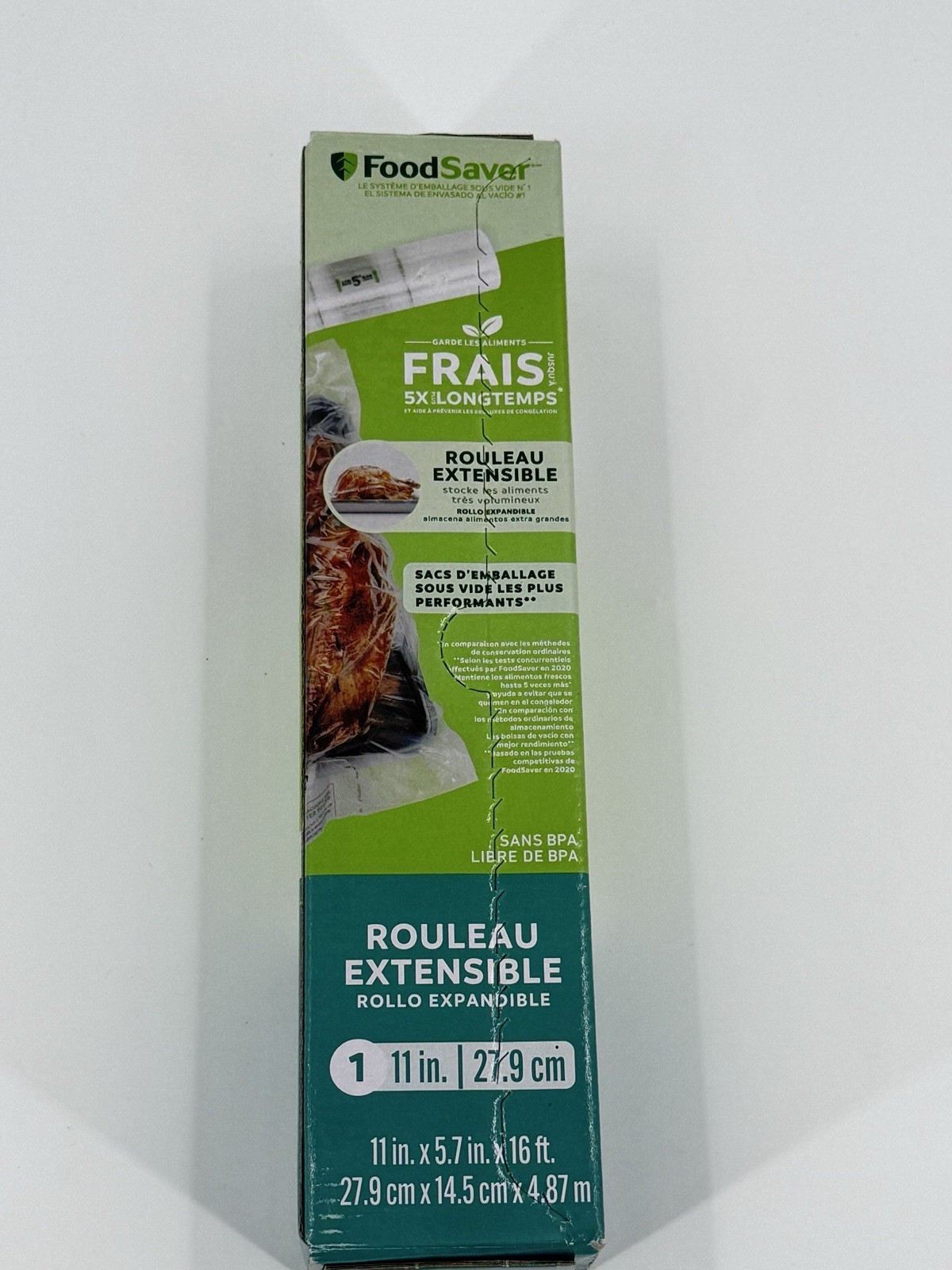 FoodSaver Expandable 11 in. Vacuum Seal Roll, 11 FoodSaver Expandable 11 in. Vacuum Seal Roll, 11