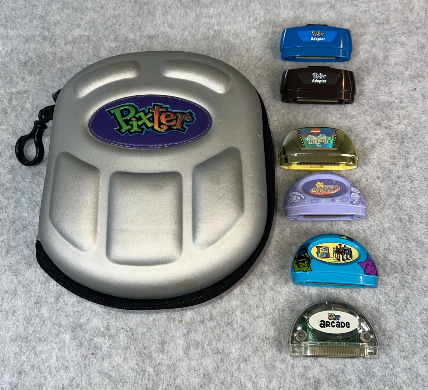 Vtg Pixter Games Case And Adaptors Vtg Pixter Games Case And Adaptors