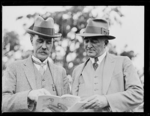 Mr P.J. Galbraith, Secretary of Greyhound Coursing and Mr F.A. Swi - Old Photo