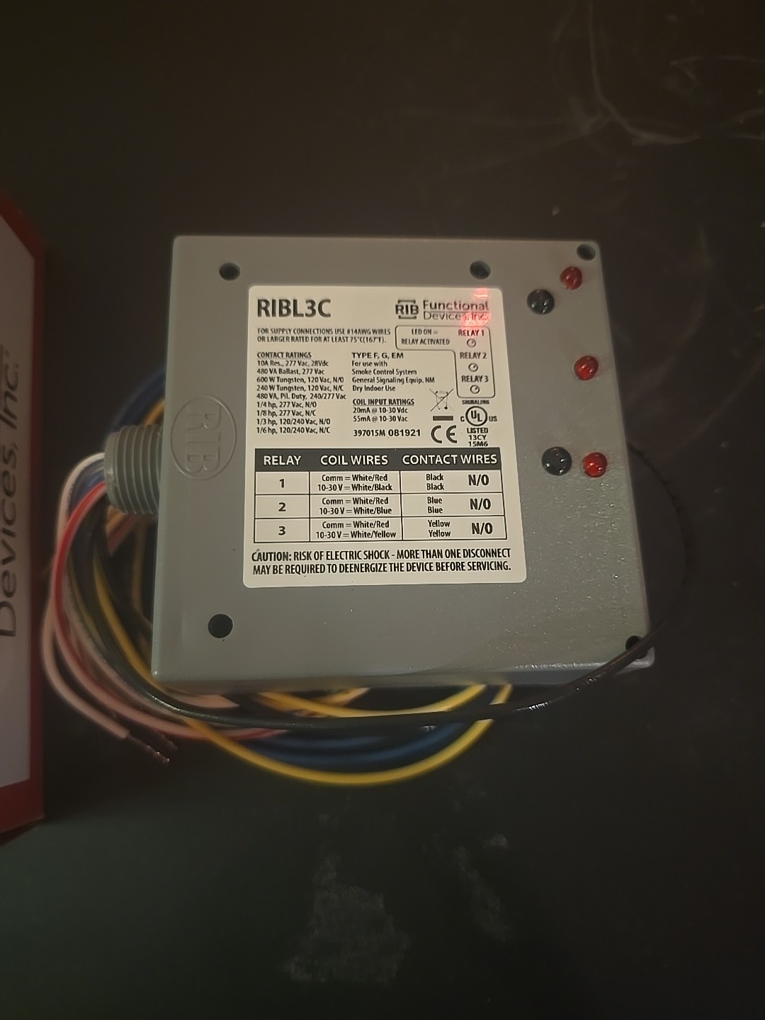 Rib Functional Devices Model: RIBL3C P/N: (1) 2ETA1 3 N/O Enclosed Relays 10-30v Rib Functional Devices Model: RIBL3C P/N: (1) 2ETA1 3 N/O Enclosed Relays 10-30v
