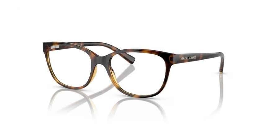 ARMANI EXCHANGE Eyeglasses AX3037 Shiny Havana 53-17-140 Demo Lens New in Box