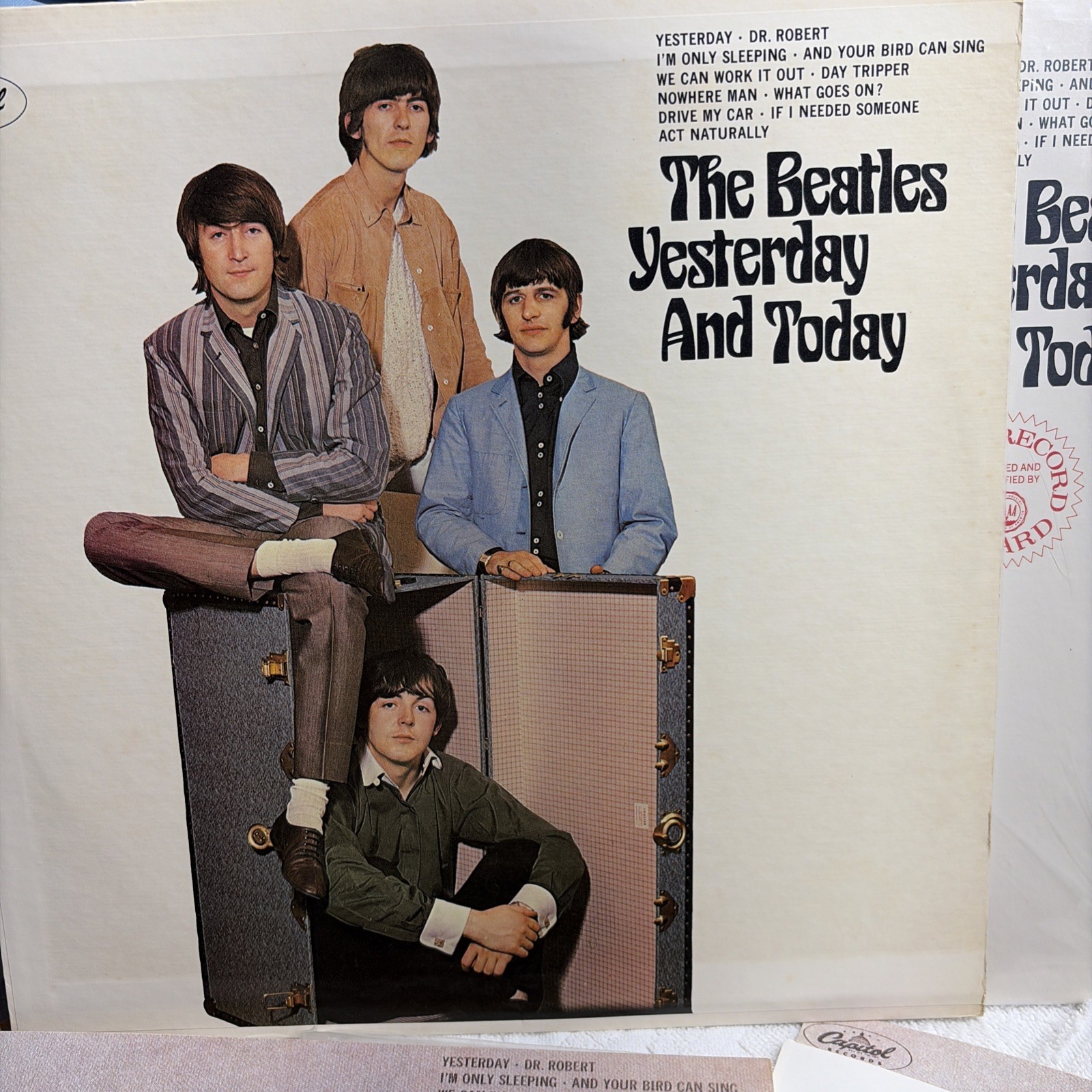 The Beatles Yesterday And Today Make Over Cover And Later Vinyl LP With Letters The Beatles Yesterday And Today Make Over Cover And Later Vinyl LP With Letters