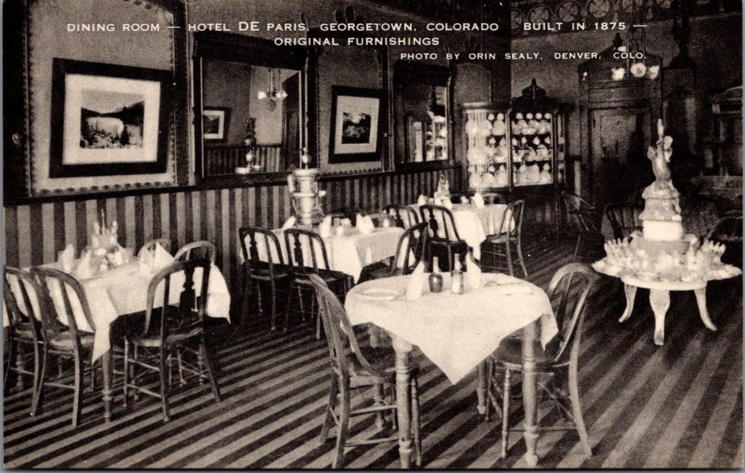 RPPC Hotel de Paris Georgetown CO Dining Room Orin Sealy Photo 1907-1920s