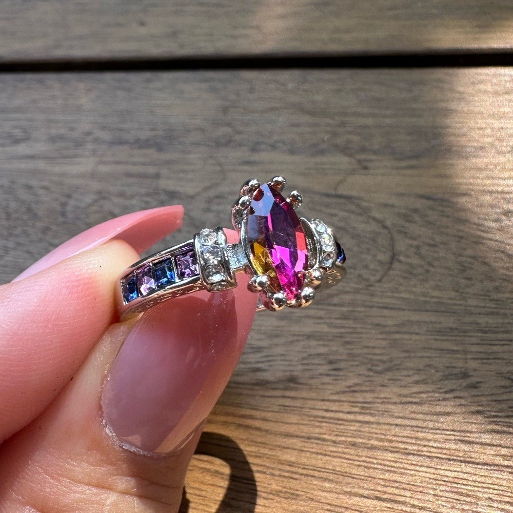 Barbie Rink Violet Sapphire Silver 925 Plated Ring Barbie Rink Violet Sapphire Silver 925 Plated Ring