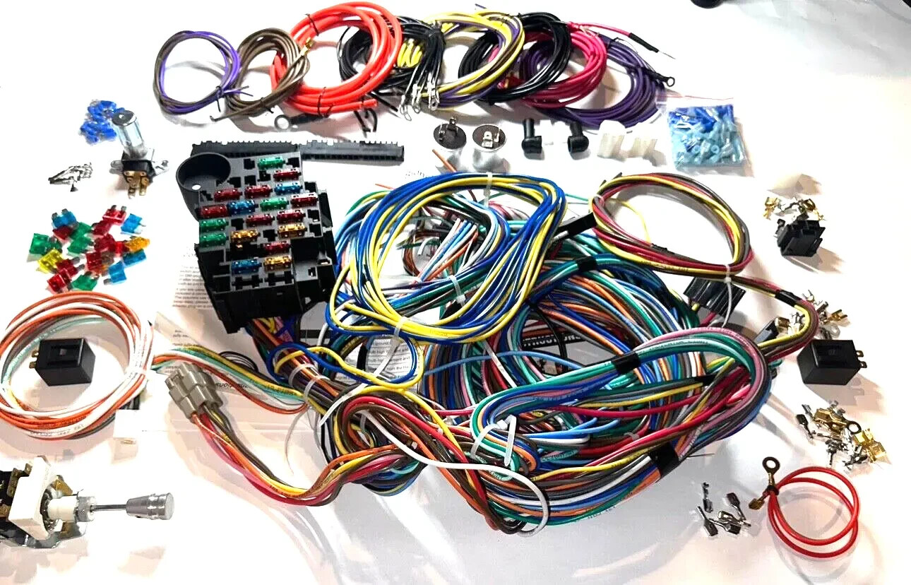 For 1960-1986 Chevy Pickup Truck Wire Harness Universal Wiring Kit 22 Circuit 18