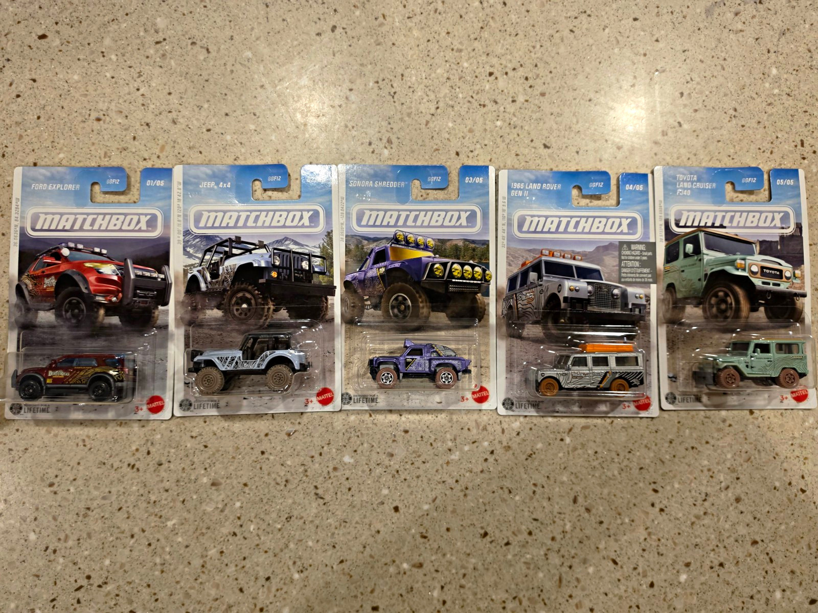 Matchbox 5-Pack Lifetime Series 1:64 Off-Road Truck Diecast Unopened Box Matchbox 5-Pack Lifetime Series 1:64 Off-Road Truck Diecast Unopened Box