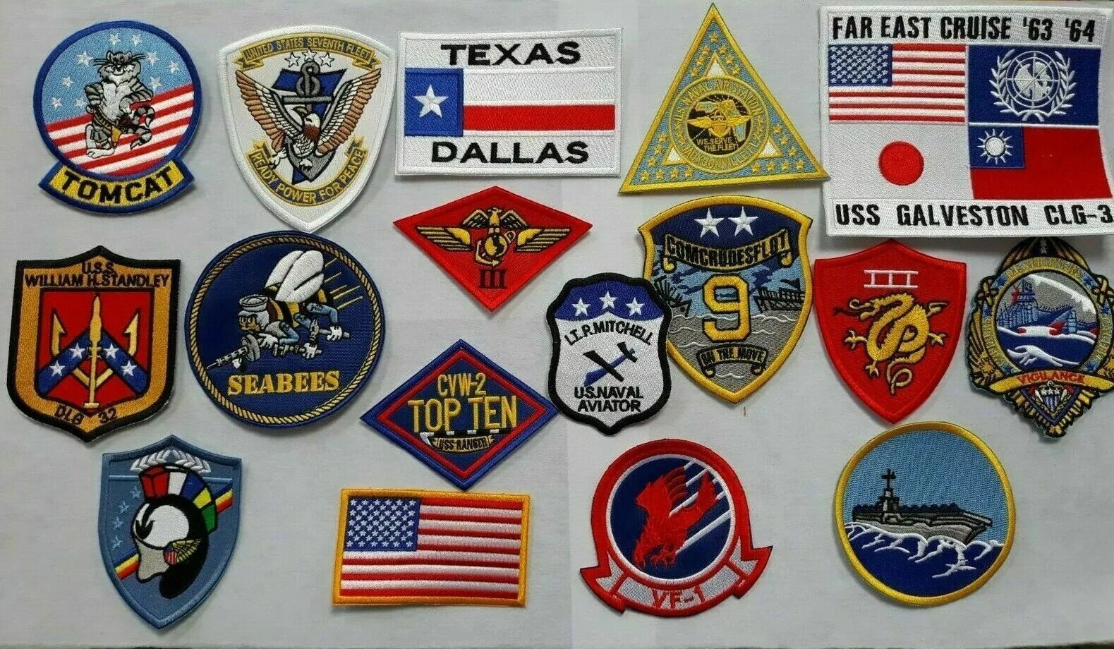 TOP GUN MOVIE G1 FLIGHT JACKET EMBROIDERED MILITARY ARMY PATCHES Set Of 17 Gift TOP GUN MOVIE G1 FLIGHT JACKET EMBROIDERED MILITARY ARMY PATCHES Set Of 17 Gift