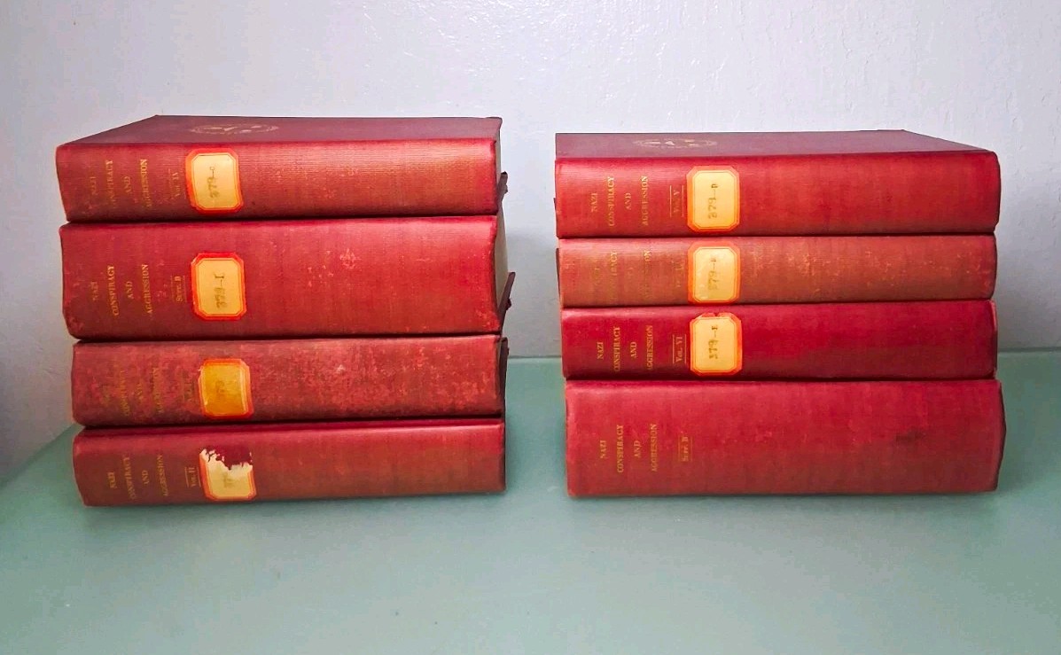 Nazi Conspiracy and Aggression Red Series Nuremberg Book Lot 1-6 +2 Supplement B Nazi Conspiracy and Aggression Red Series Nuremberg Book Lot 1-6 +2 Supplement B