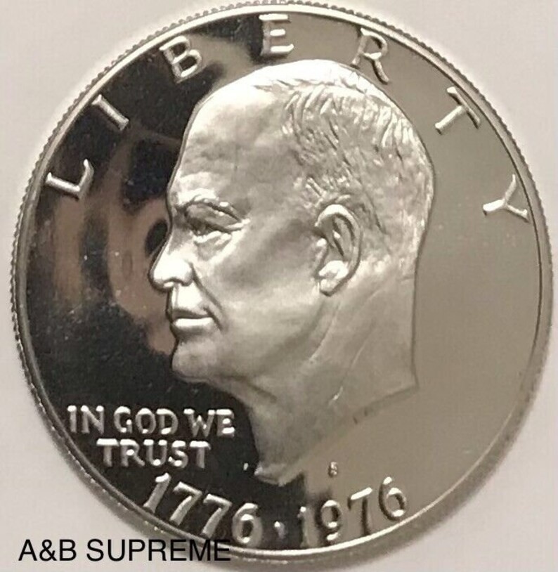 1976 S EISENHOWER TYPE 2 DOLLAR STUNNING GEM CLAD PROOF BICENTENNIAL