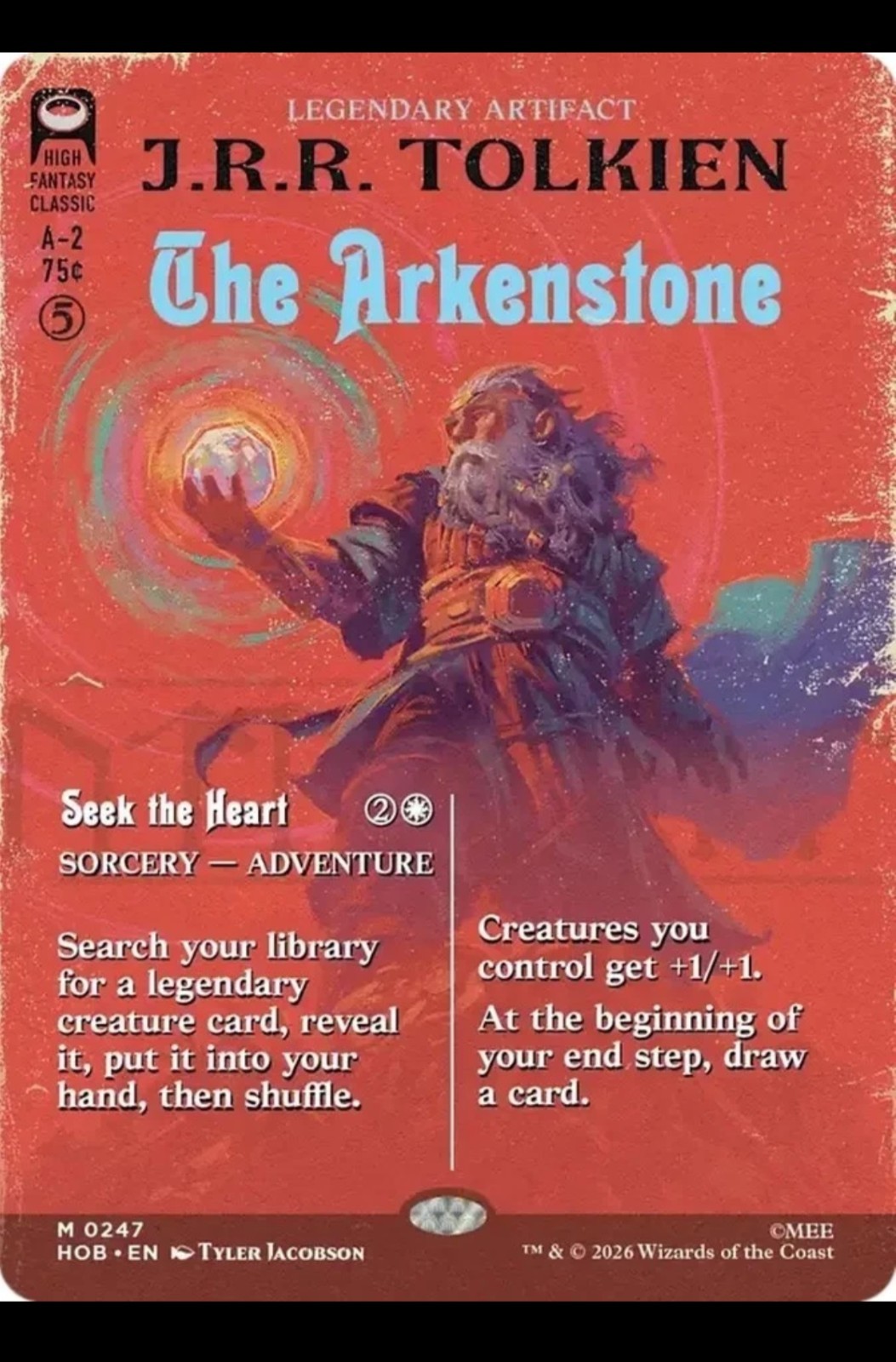 The Arkenstone (Poster Art) Foil The Hobbit The Lord of the Rings Playtest Card The Arkenstone (Poster Art) Foil The Hobbit The Lord of the Rings Playtest Card
