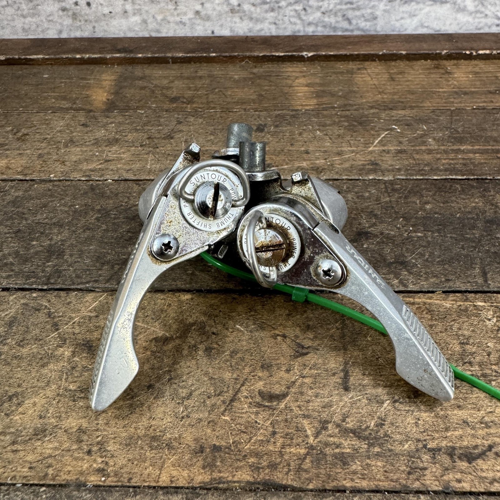 Vintage SunTour Power Thumb Shifter Set 1980s MTB Mountain Bike Clamp Friction