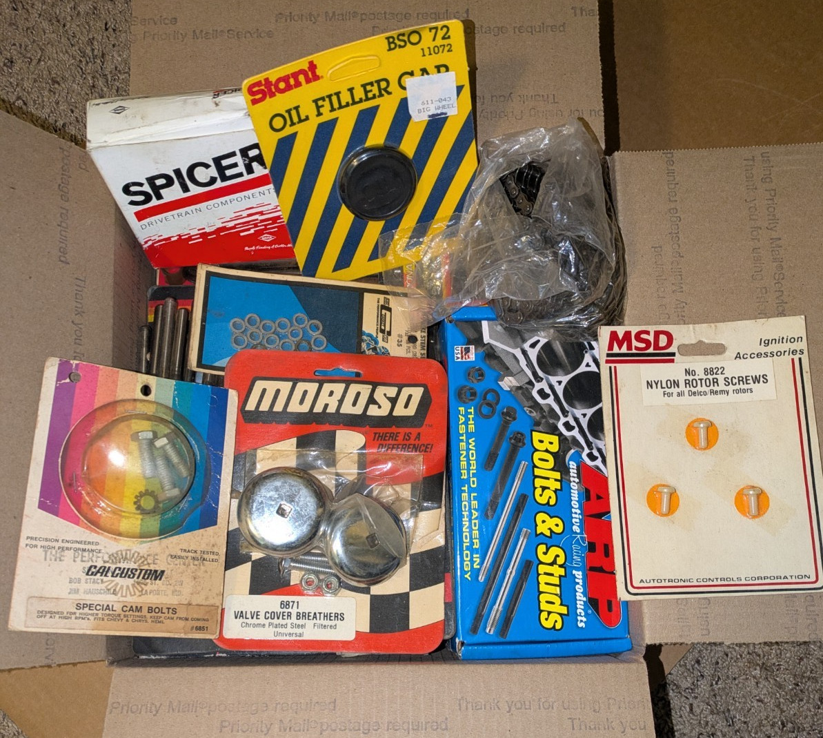 Lot of Vintage Hot Rod Chevrolet SBC Moroso Mr Gasket Manley Crane Speed Parts Lot of Vintage Hot Rod Chevrolet SBC Moroso Mr Gasket Manley Crane Speed Parts