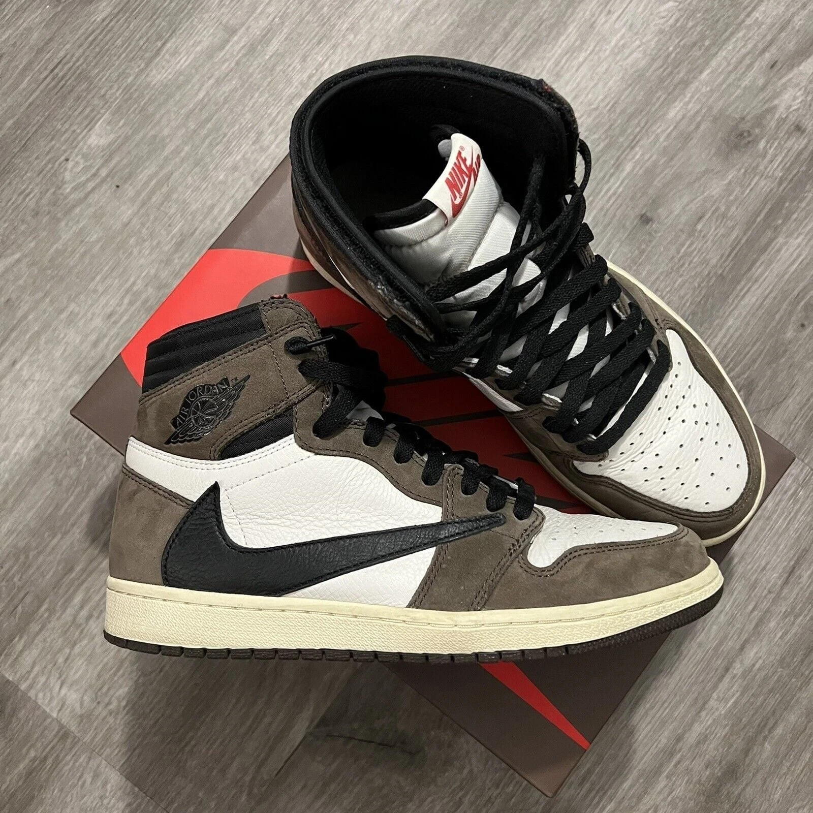 Men's All Size US Travis Sc0tt X Jordan 1 Retro High OG 'Mocha' - CD4487-100