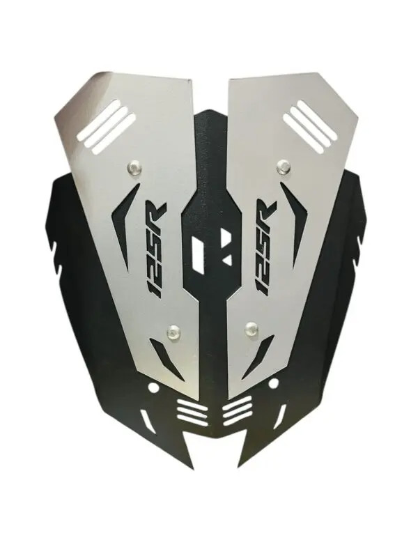 Hero Xtreme 125R Bike Visor Windshield Grey Heavy Metal Aerodynamic Universal