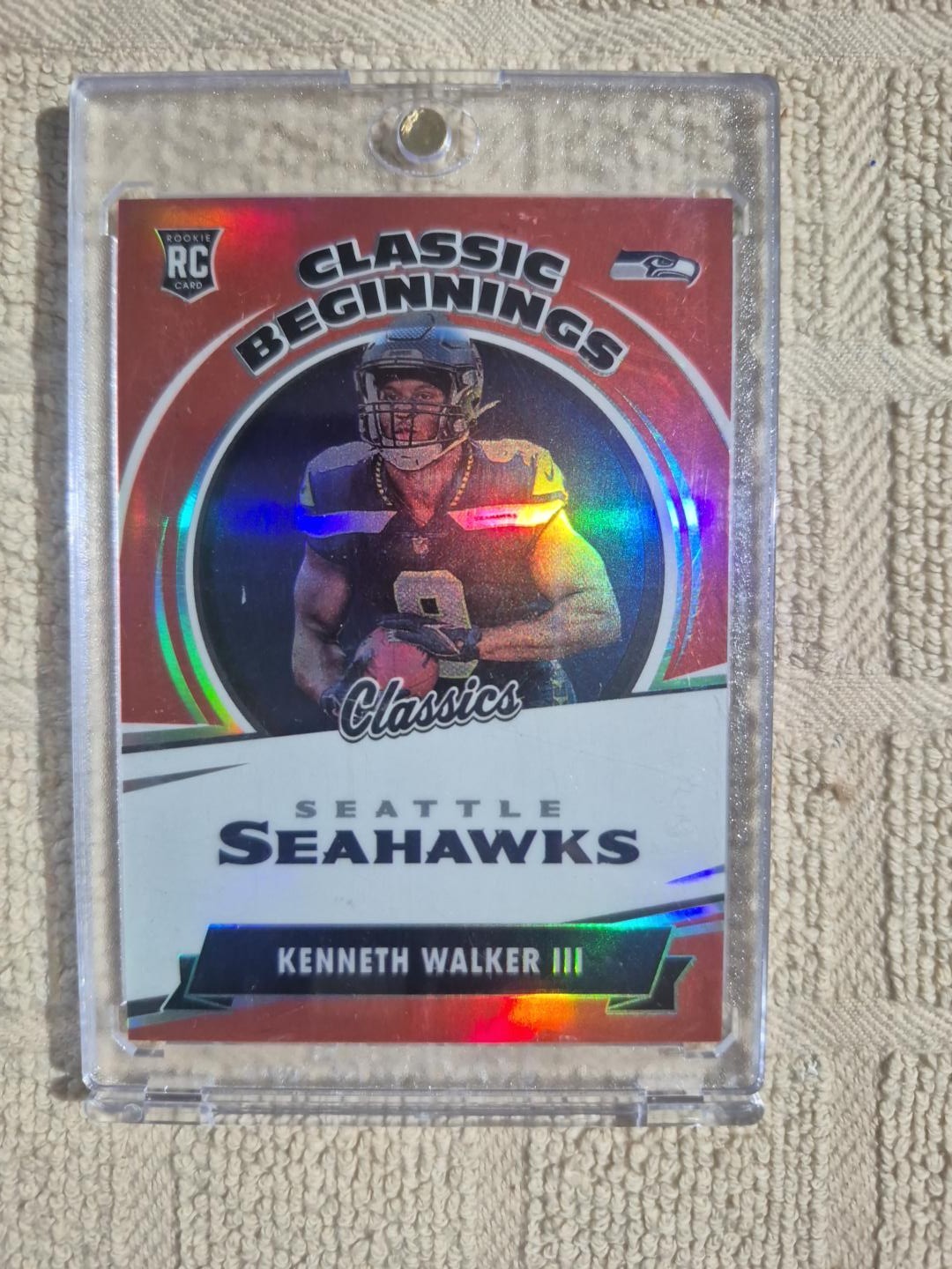 2022 Panini Classics Kenneth Walker III RC Classic Beginnings Red /50 #CB-7 2022 Panini Classics Kenneth Walker III RC Classic Beginnings Red /50 #CB-7