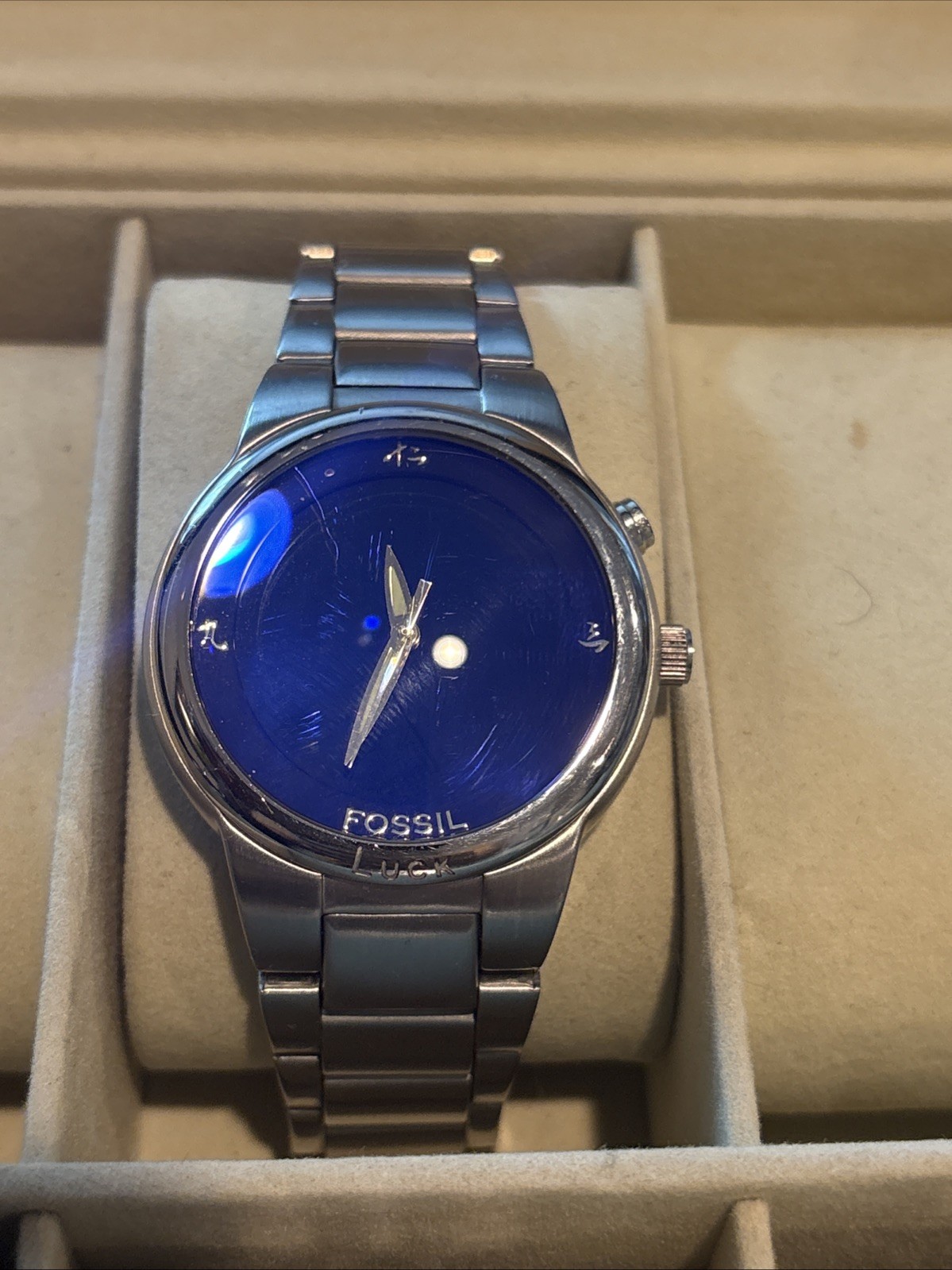 Rare Y2K Fossil Watch (Luck) Royal Blue JR-8085 Rare Y2K Fossil Watch (Luck) Royal Blue JR-8085