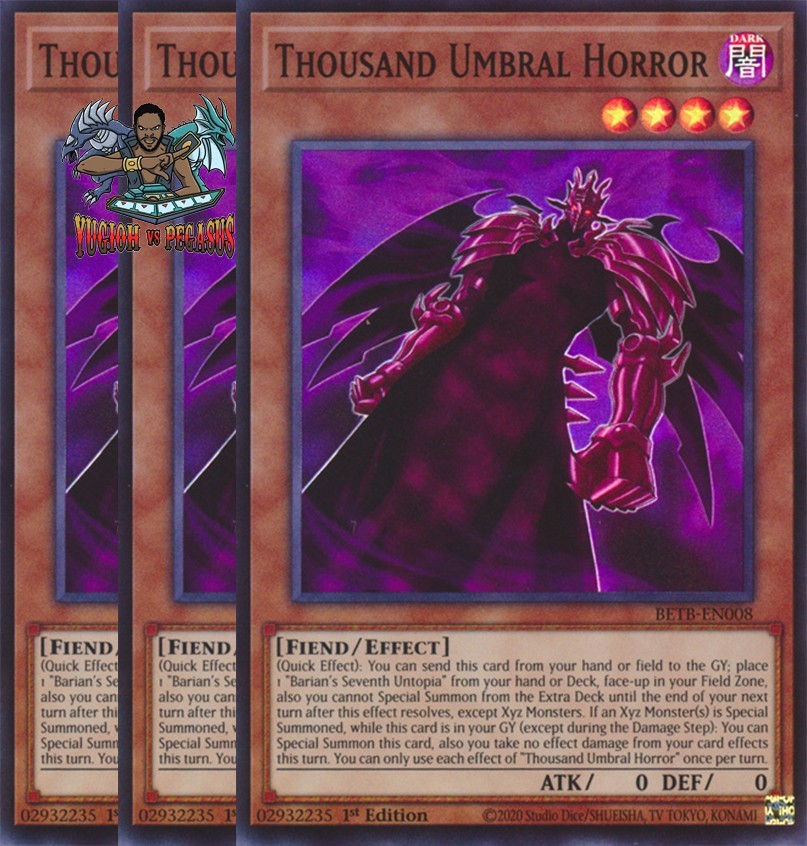 Yugioh 3x Thousand Umbral Horror BETB-EN008 Super Rare 1st Ed NM Yugioh 3x Thousand Umbral Horror BETB-EN008 Super Rare 1st Ed NM