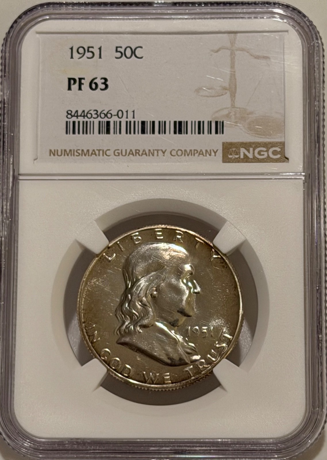 1951 Proof Franklin Silver Half Dollar NGC PF63 Tough Early Date Proof Franklin 1951 Proof Franklin Silver Half Dollar NGC PF63 Tough Early Date Proof Franklin
