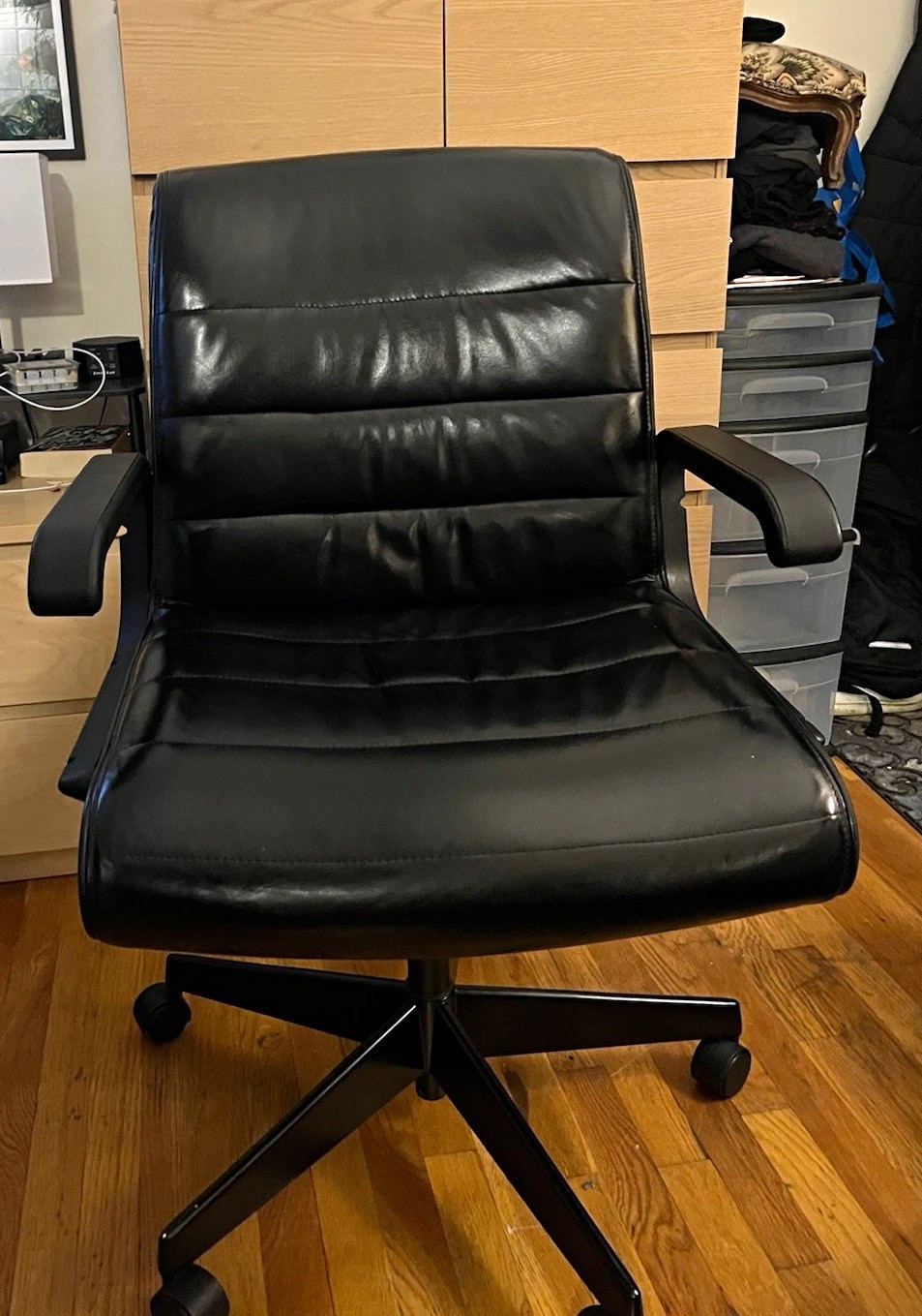 Richard Sapper for Knoll Office Chair Black Leather Vintage Modern Richard Sapper for Knoll Office Chair Black Leather Vintage Modern
