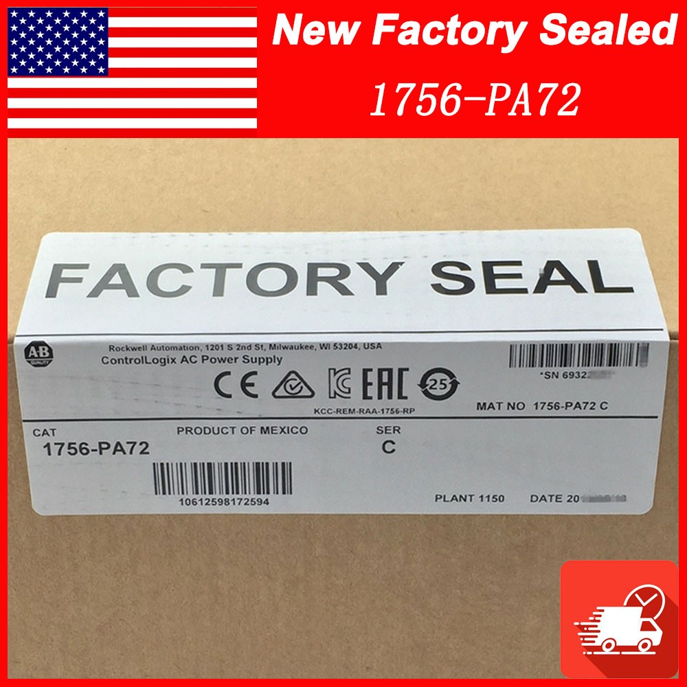 New Sealed AB 1756-PA72 SER C ControlLogix AC Power Supply
