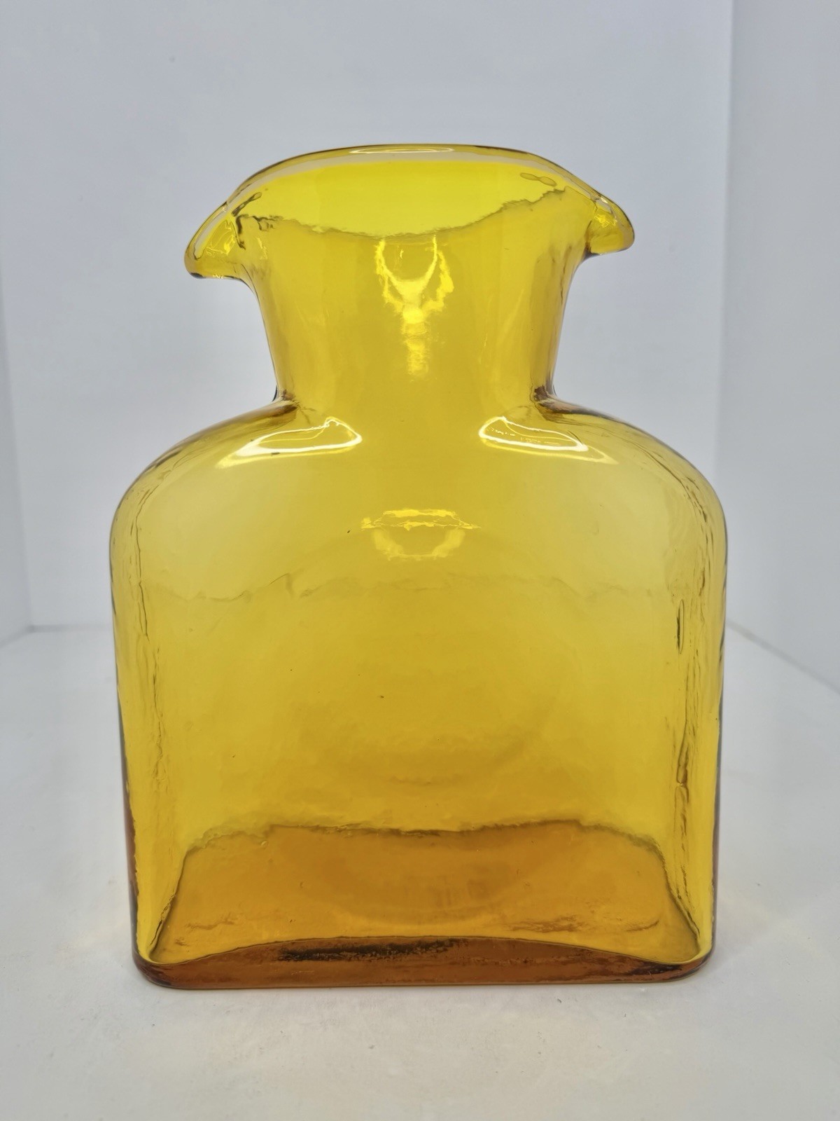 HTF Vintage Mcm Blenko Glass 384 In Gold Double Spout Water Pitcher 1950’s