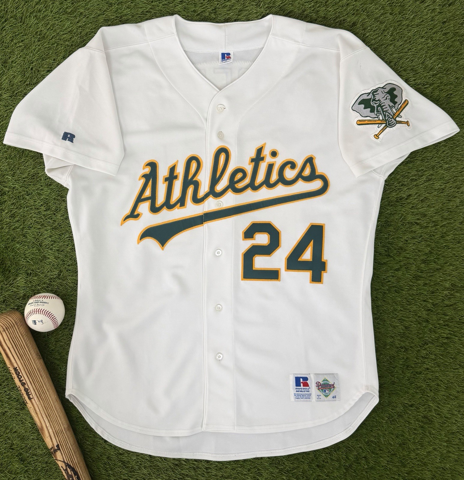 Rickey Henderson Oakland Athletics 1993 Vintage Authentic MLB Baseball Jersey 48