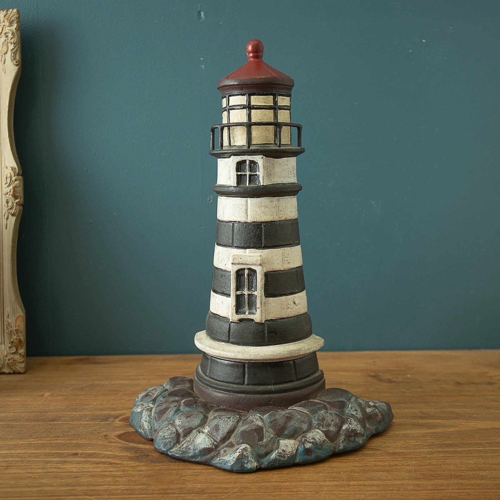 Vintage Cast Iron Lighthouse Doorstop Large 15
