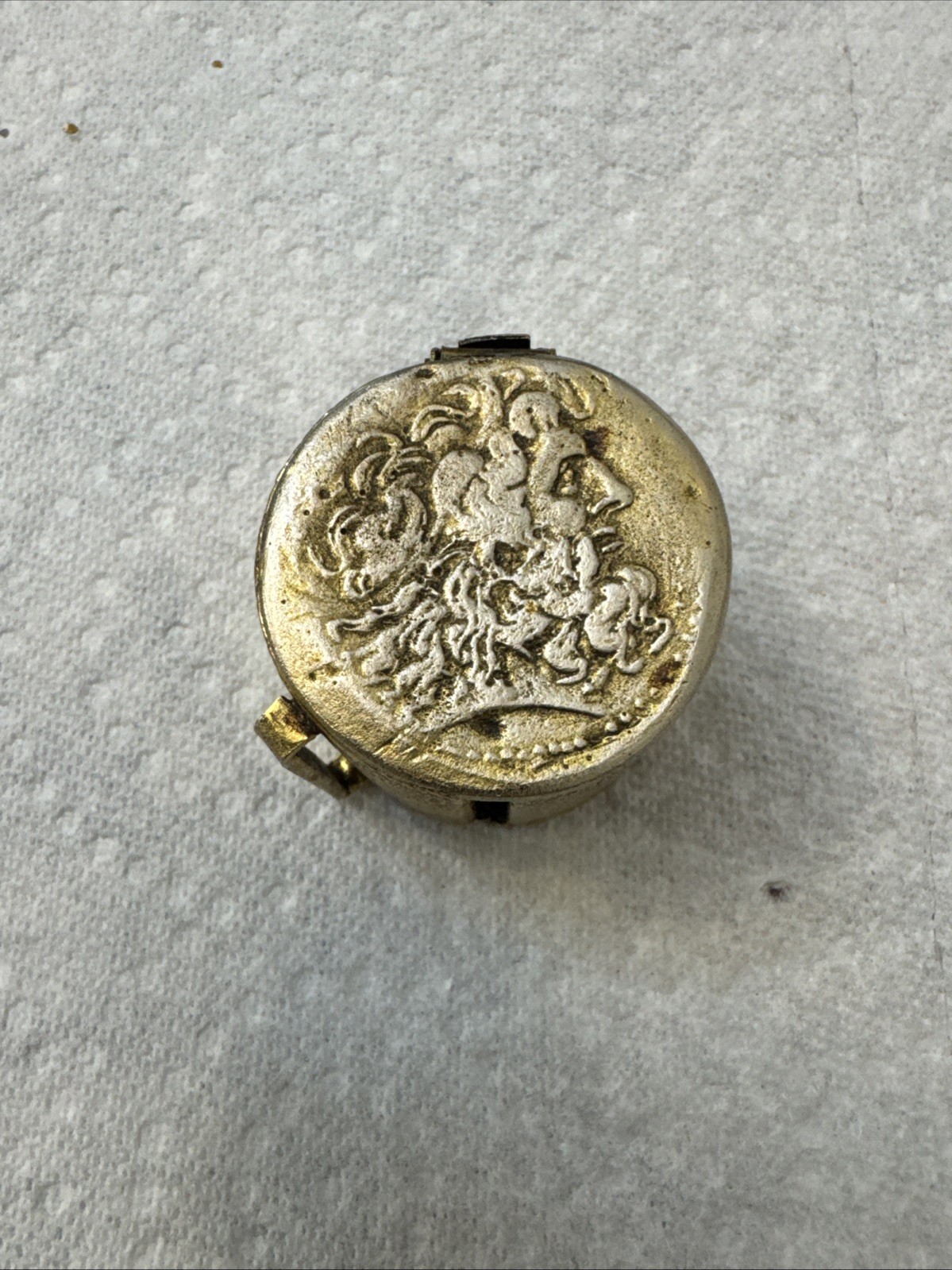 Vintage Joy Mythological Scroll Holder Trinket Box Zeus Wish Capsule Vintage Joy Mythological Scroll Holder Trinket Box Zeus Wish Capsule