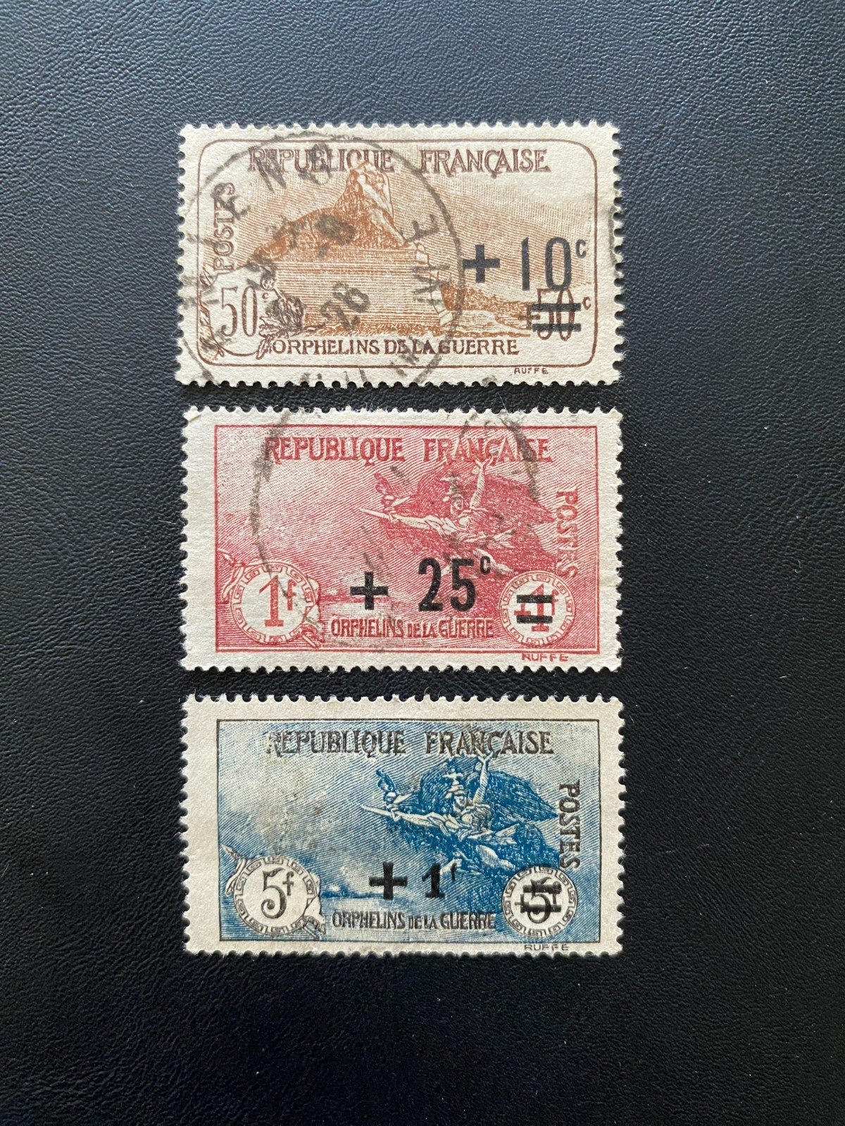 FRANCE 1922 SC#B17-B19  USED  CV$ 216.50   9-20