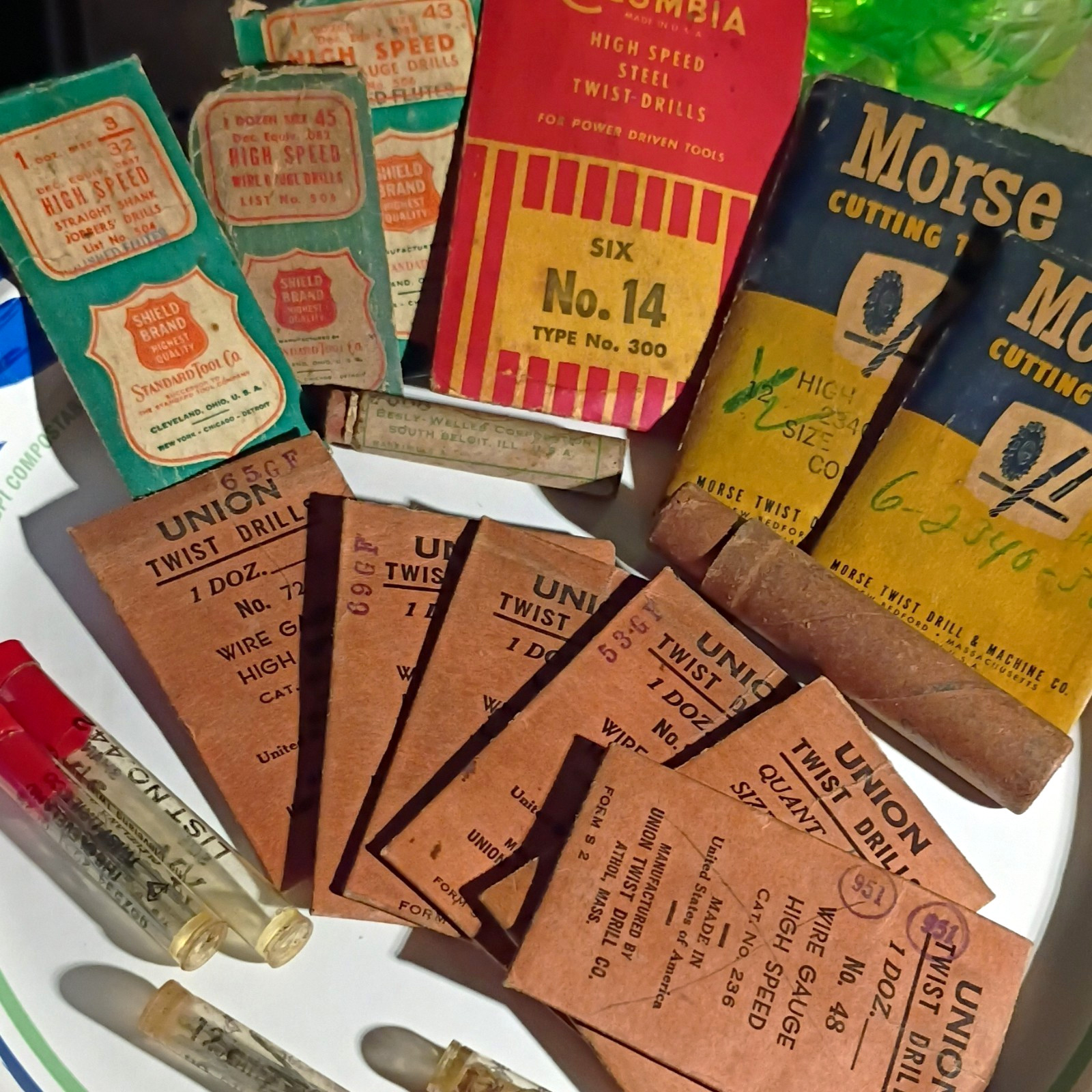 Vintage Machinists Drill Bits, Very Hard To Find All Packets Are Un-opened . Vintage Machinists Drill Bits, Very Hard To Find All Packets Are Un-opened .
