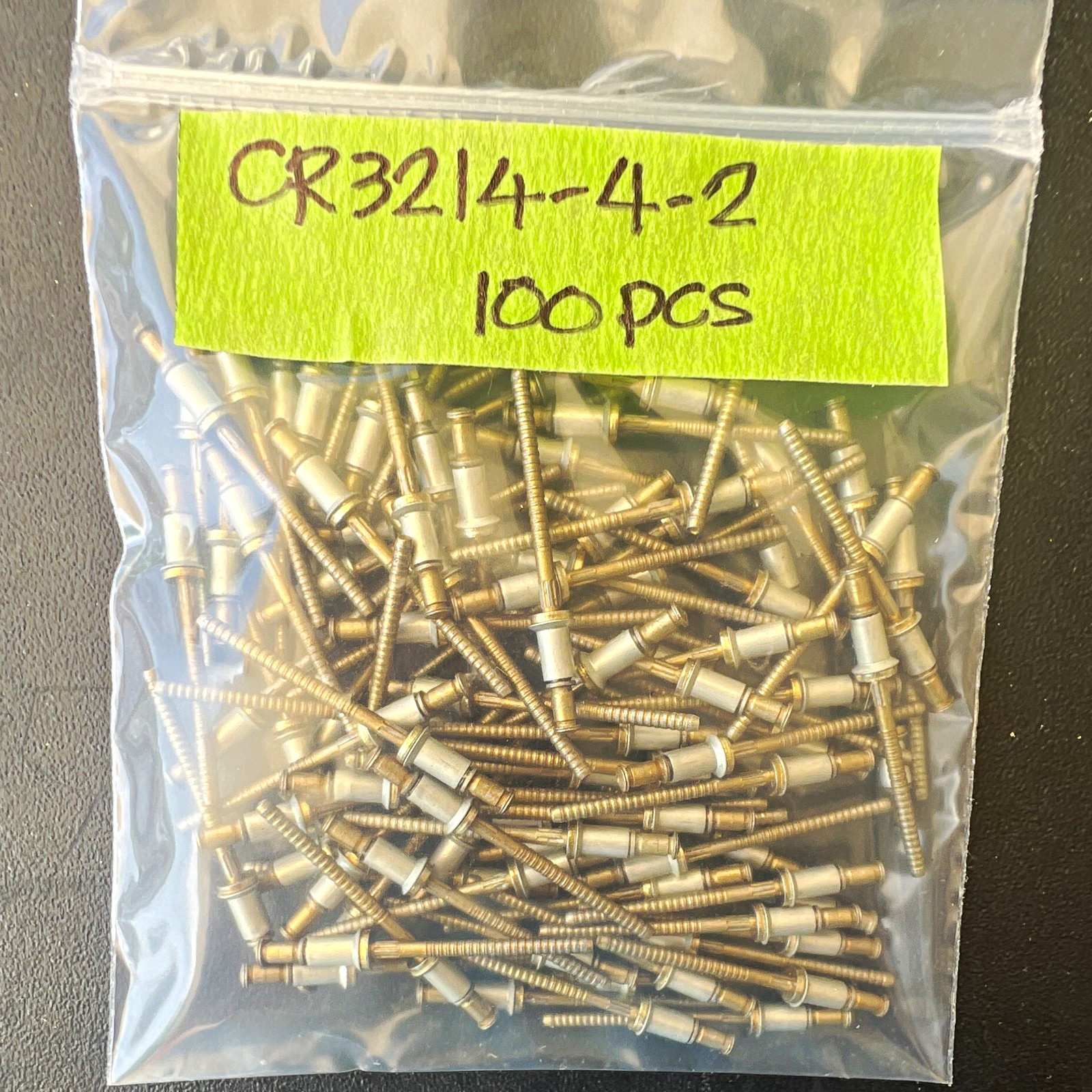 CR3214-4-2 Cherrymax Blind Rivets 1/8 in diameter . Small Flush Head 100 pcs CR3214-4-2 Cherrymax Blind Rivets 1/8 in diameter . Small Flush Head 100 pcs