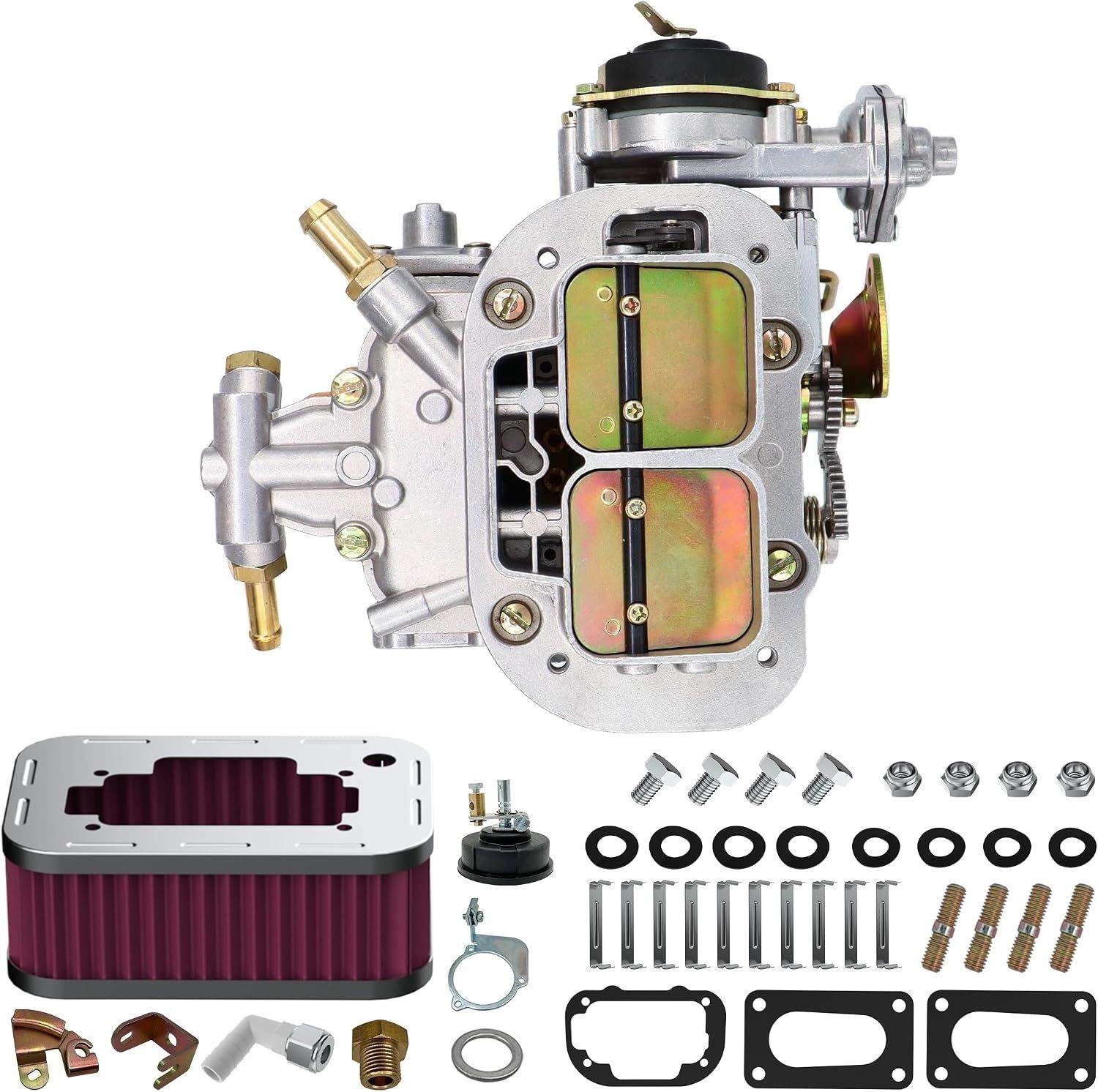 19830.202 Carburetor 2 Barrel for Weber 38/38 with Air Cleaner Assembly