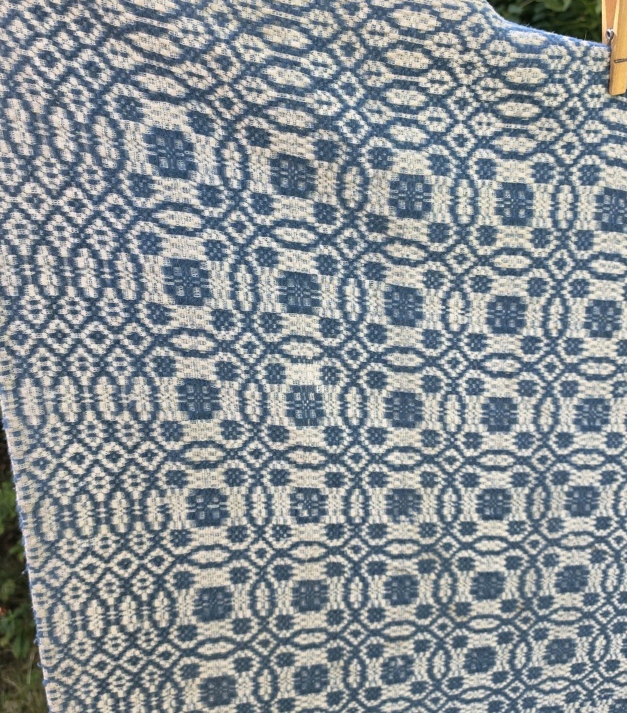Vintage Goodwin Weavers Guild Handwoven Coverlet Whig Rose Pattern 65\ Vintage Goodwin Weavers Guild Handwoven Coverlet Whig Rose Pattern 65\