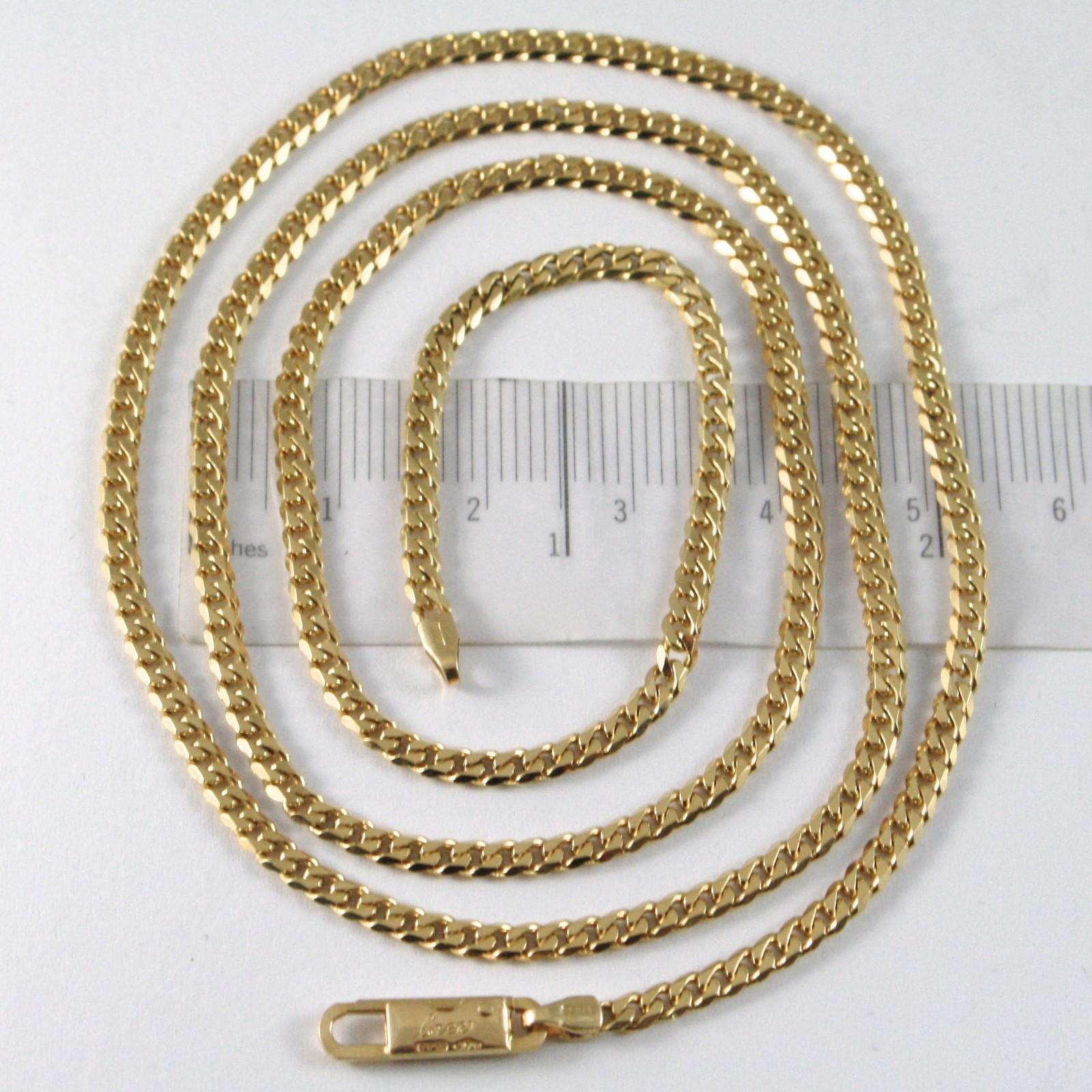 MASSIVE 18K GOLD GOURMETTE CUBAN CURB CHAIN 2.8 MM 19.7