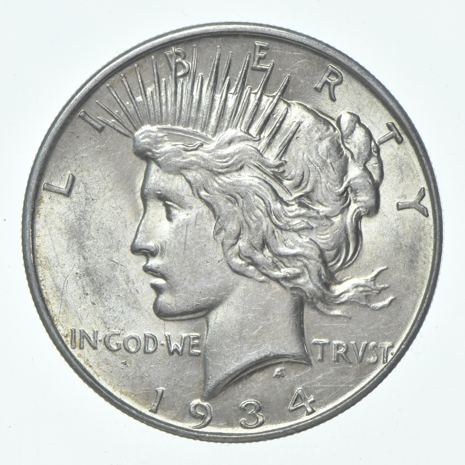 (1) XF 1934-D Peace Silver Dollar 90% - Extra Fine - Denver Mint (1) XF 1934-D Peace Silver Dollar 90% - Extra Fine - Denver Mint