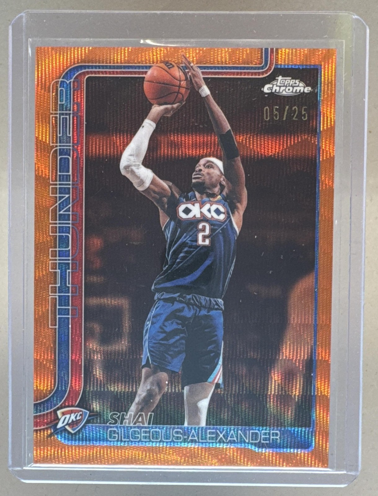 Shai Gilgeous-Alexander 2025 Topps Chrome Update #10 Orange Wave Refractor 5/25 Shai Gilgeous-Alexander 2025 Topps Chrome Update #10 Orange Wave Refractor 5/25