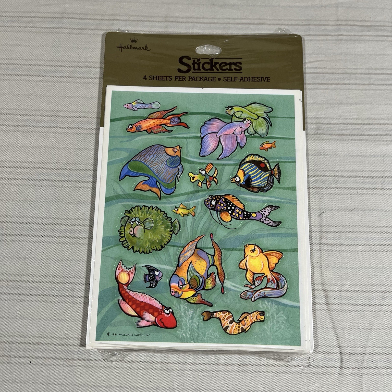 Rare HTF Vintage 1984 Hallmark Stickers Fish Tropical Sea Life 4 Sheets NEW Rare HTF Vintage 1984 Hallmark Stickers Fish Tropical Sea Life 4 Sheets NEW