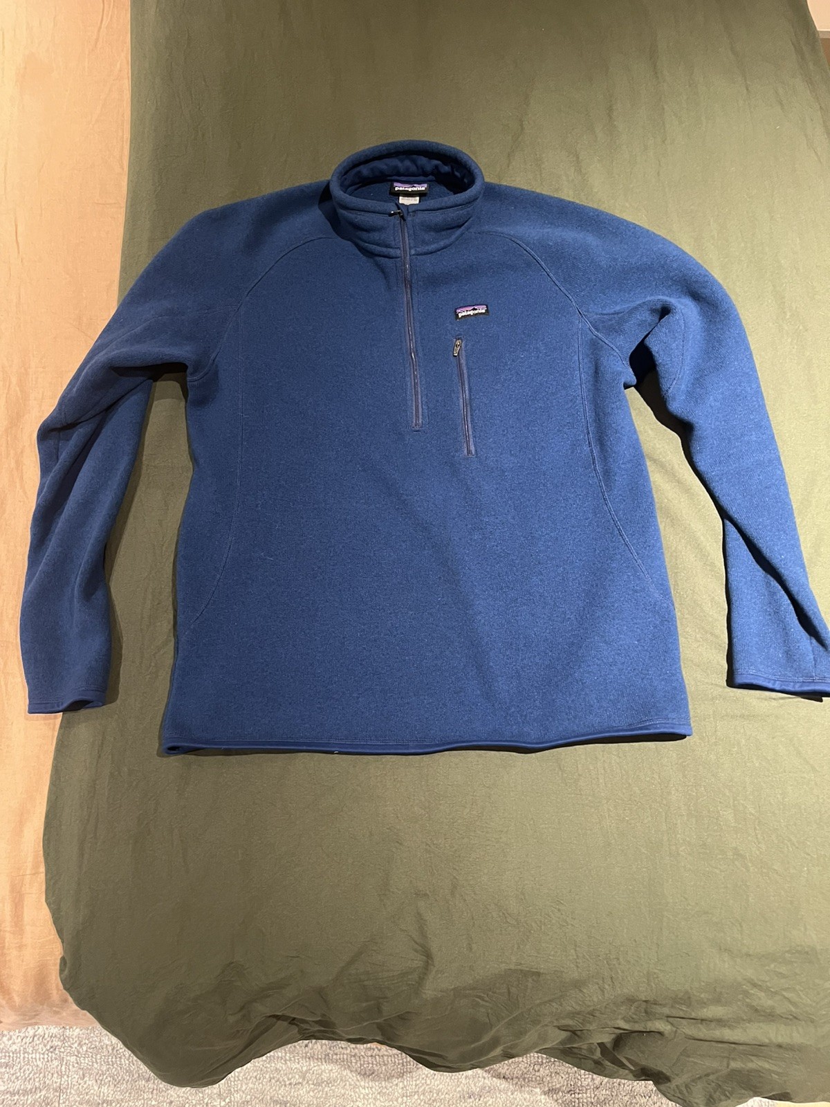 Patagonia Men\'s Better Sweater Navy 1/4 Zip - Large Perfect Shape Patagonia Men\'s Better Sweater Navy 1/4 Zip - Large Perfect Shape