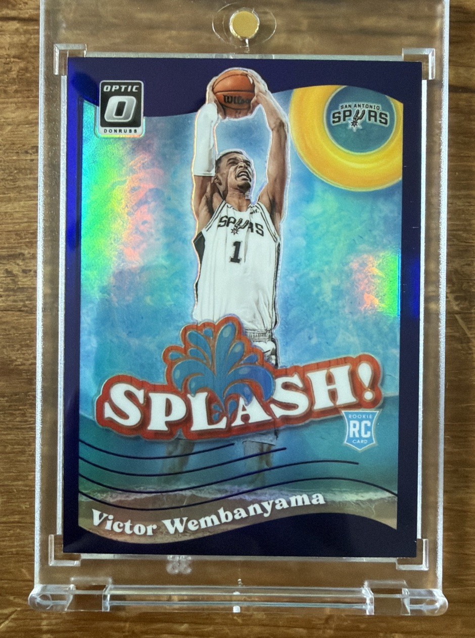2023-24 Panini Donruss Optic - Splash Victor Wembanyama #6 Purple Prizm (RC) 2023-24 Panini Donruss Optic - Splash Victor Wembanyama #6 Purple Prizm (RC)