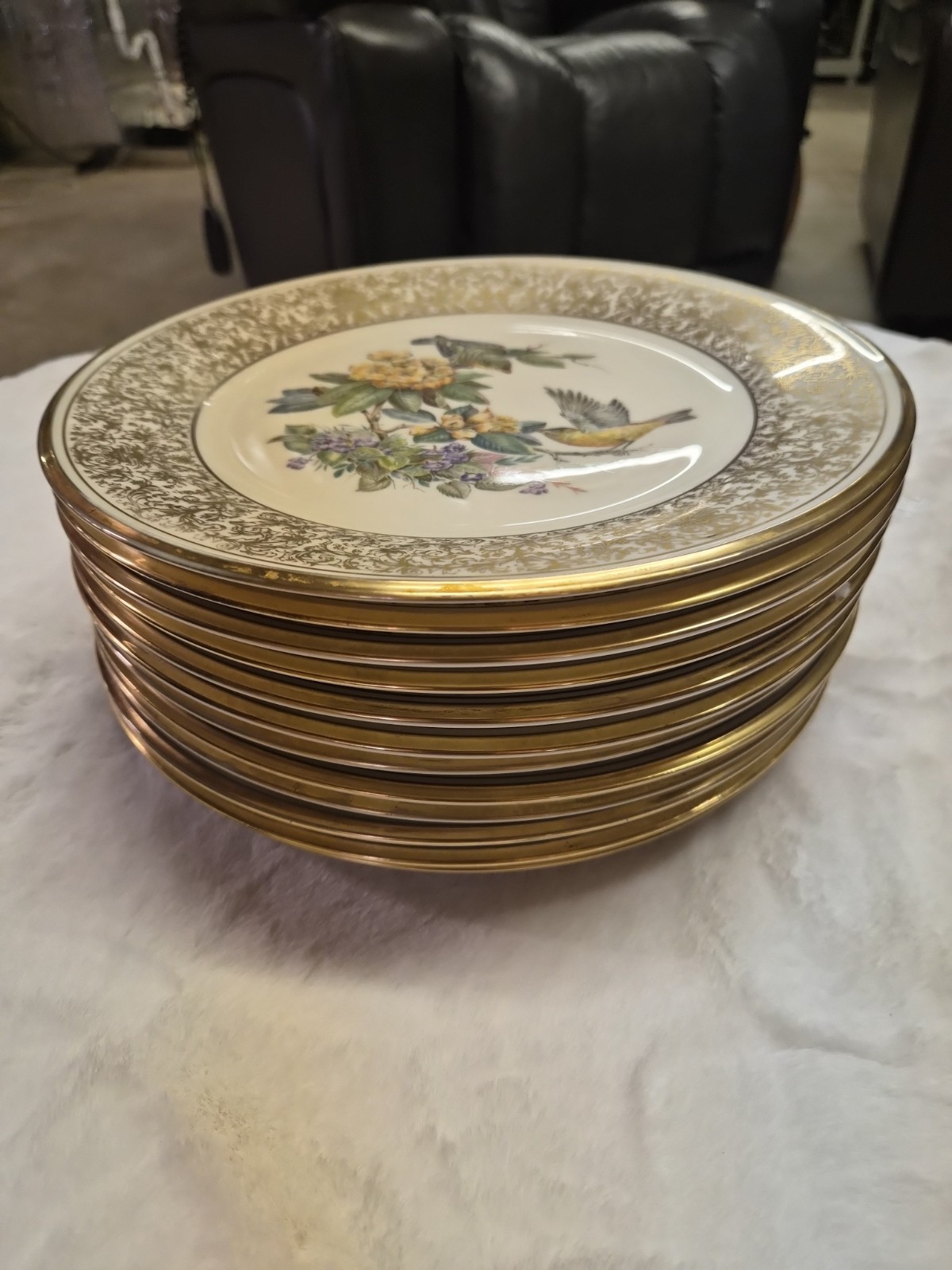 Lenox Boehm Birds Complete 12-Plate Set 1970-1981 Annual Limited Edition 10.5 Lenox Boehm Birds Complete 12-Plate Set 1970-1981 Annual Limited Edition 10.5