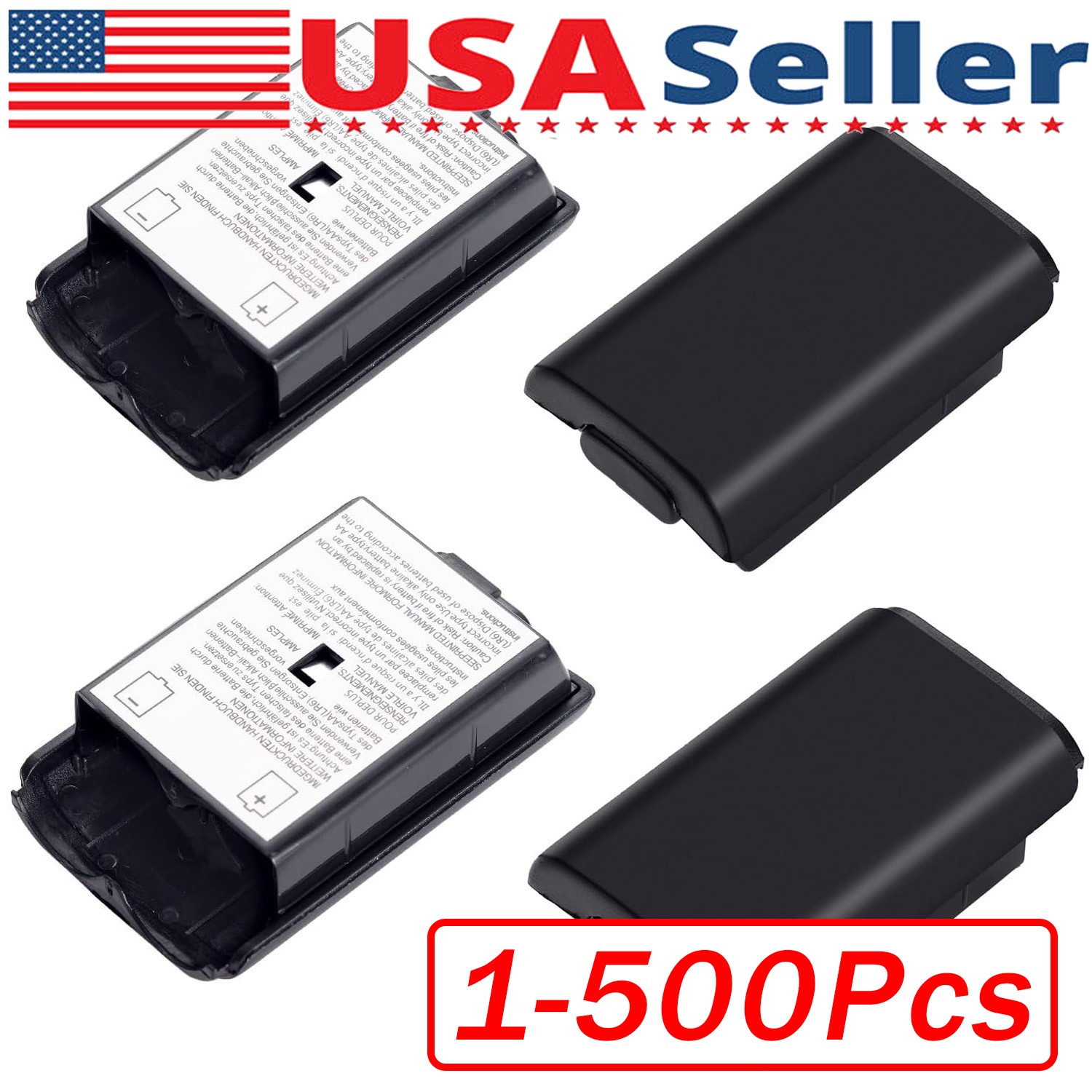 AA Battery Back Cover Case Shell Pack For Xbox 360 Wireless Controller Black Lot AA Battery Back Cover Case Shell Pack For Xbox 360 Wireless Controller Black Lot