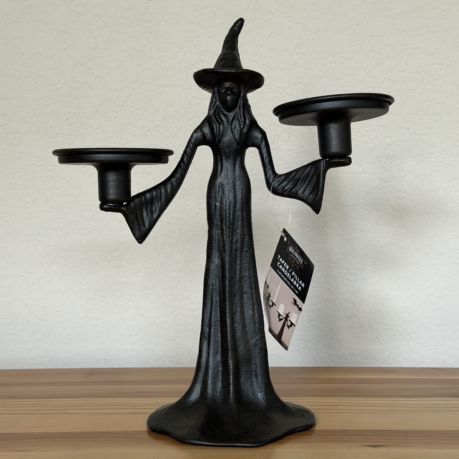 Aldi The Halloween Collection Witch Candelabra Matte Black Metal Base SOLD OUT Aldi The Halloween Collection Witch Candelabra Matte Black Metal Base SOLD OUT