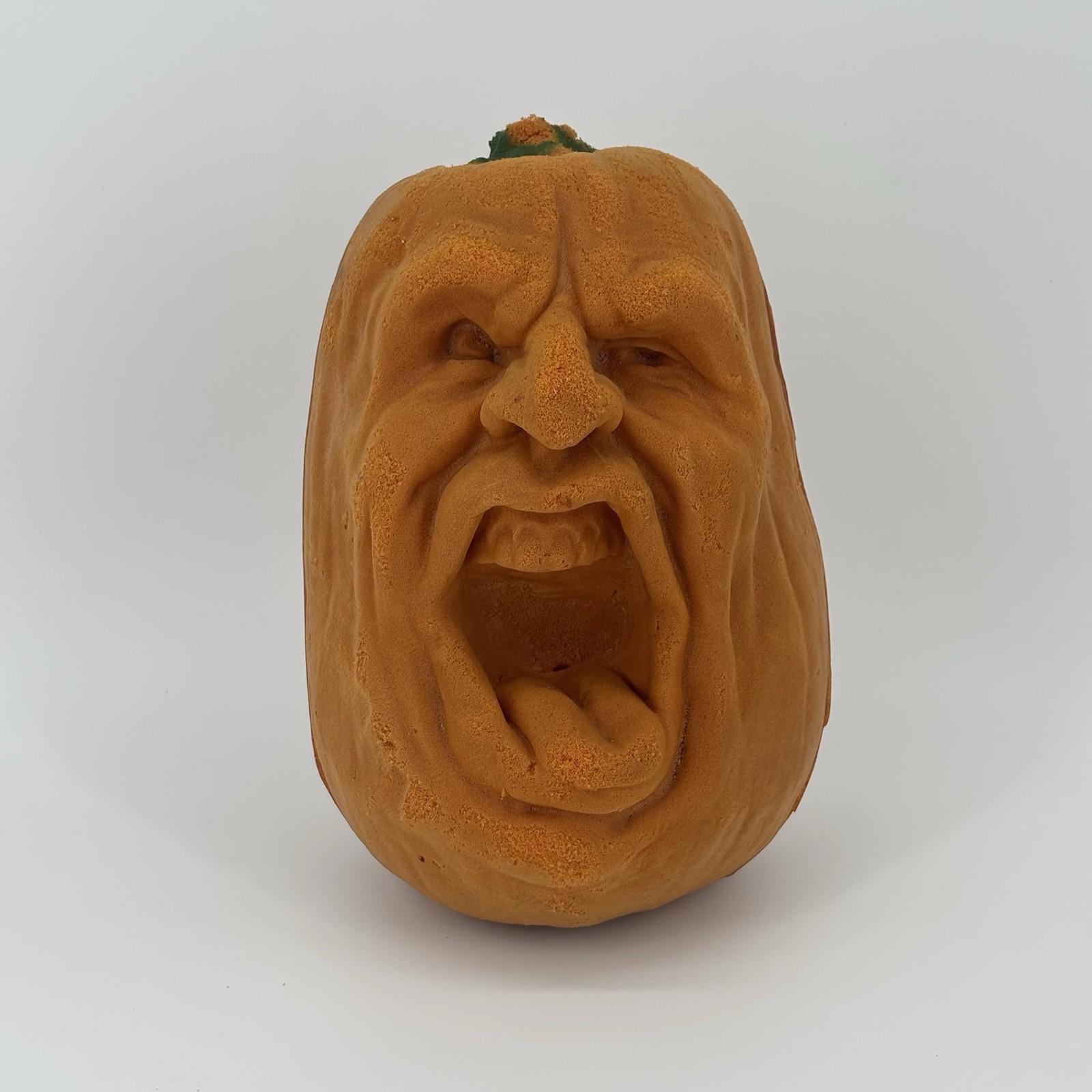 VTG 1987 Todd Masters Halloween Orange Foam Pumpkin Face Jack-o\'-Lantern Foam
