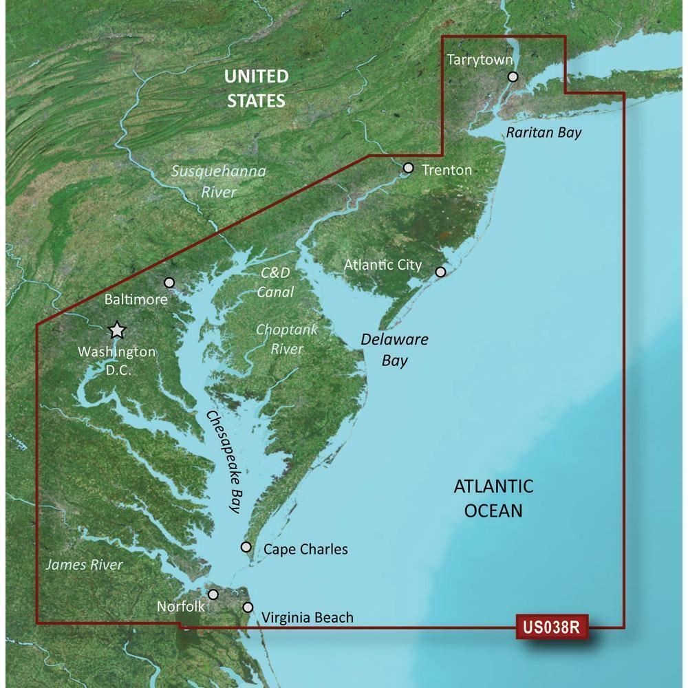 Garmin VUS038R New York-Chesapeake Bluechart G3 Vision #010-C1004-00