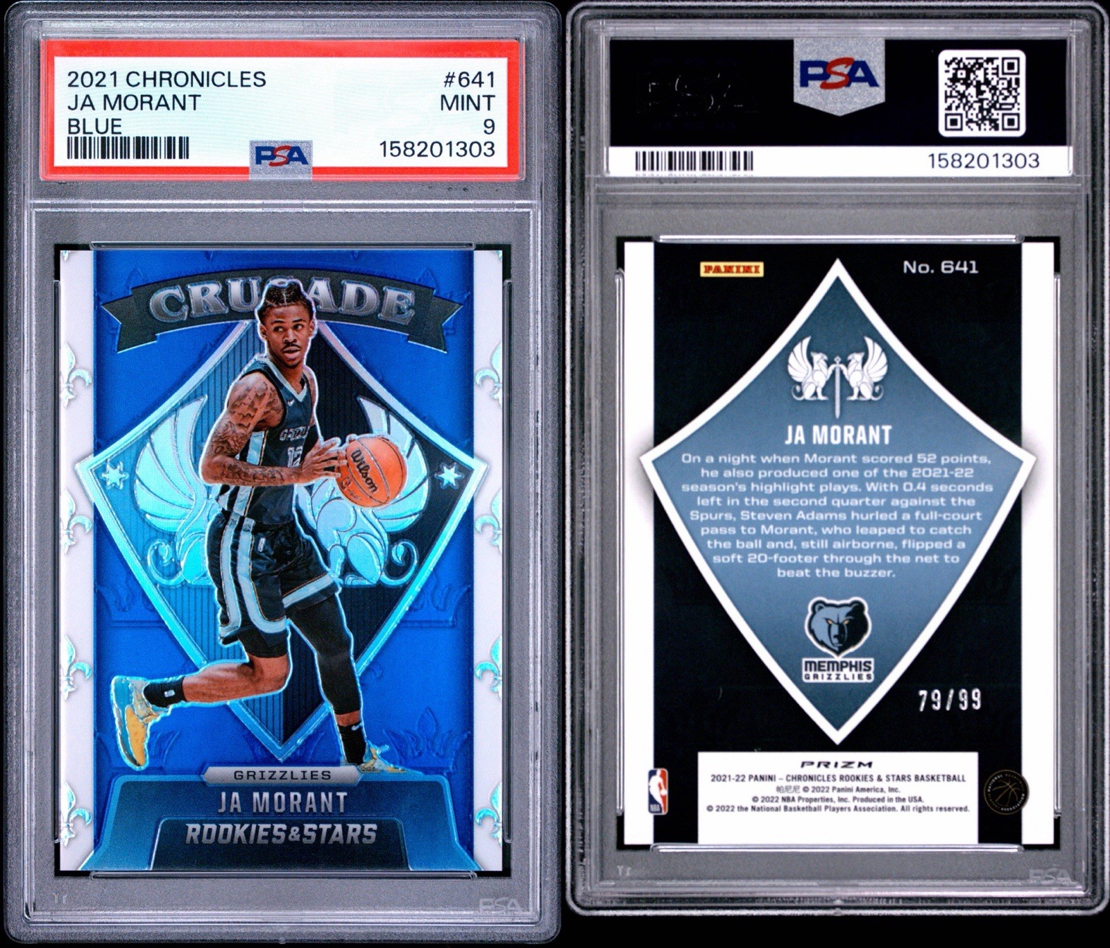 2021-22 Panini Chronicles - Crusade Ja Morant #641 Blue /99 2021-22 Panini Chronicles - Crusade Ja Morant #641 Blue /99