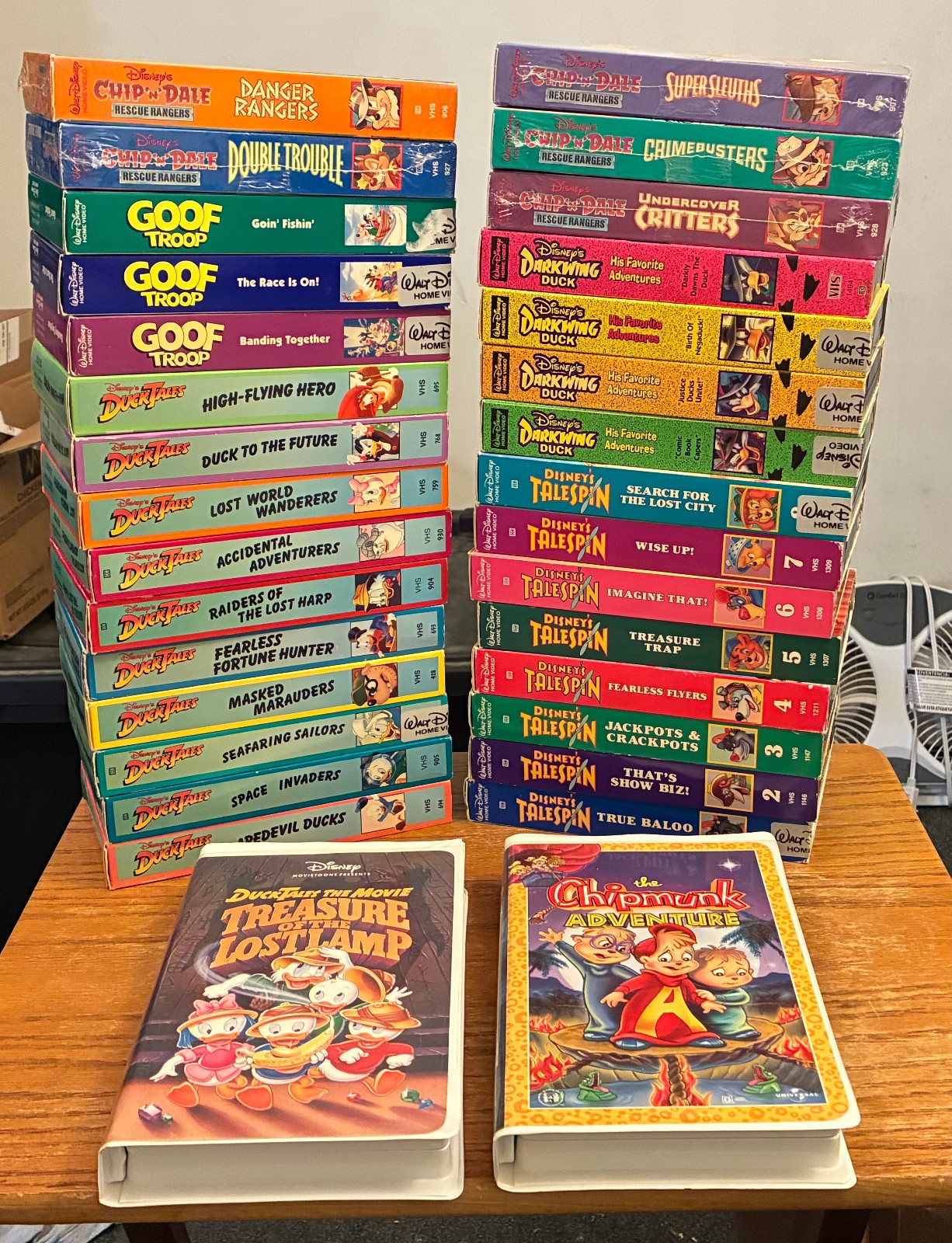 HUGE Disney VHS Lot Ductales-Darkwing Duck-Talespin-Rescue Rangers-Goof Troop HUGE Disney VHS Lot Ductales-Darkwing Duck-Talespin-Rescue Rangers-Goof Troop