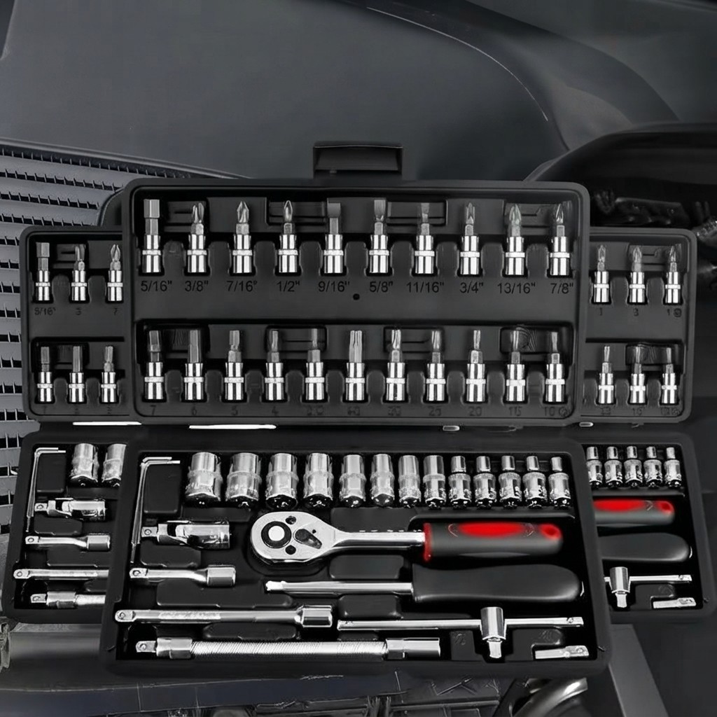 46 Pcs Socket Wrench Set 1/4\