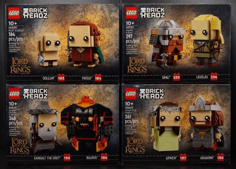 Lego Brickheadz The Lord of the Rings 40631 40632 40630 40751 Lot of Four (4)